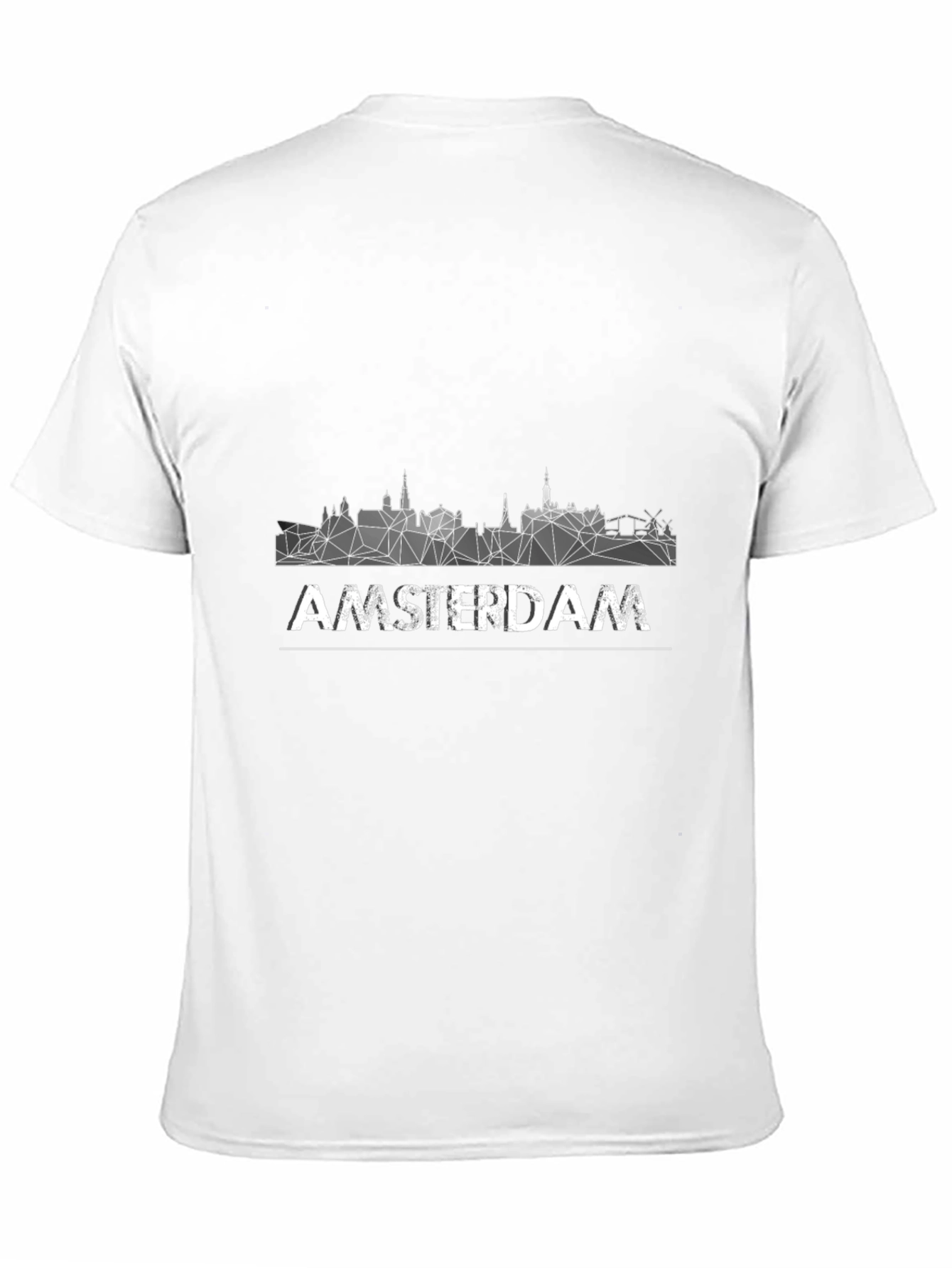 Black Amsterdam Skyline Geometric Graphic Tee view 11