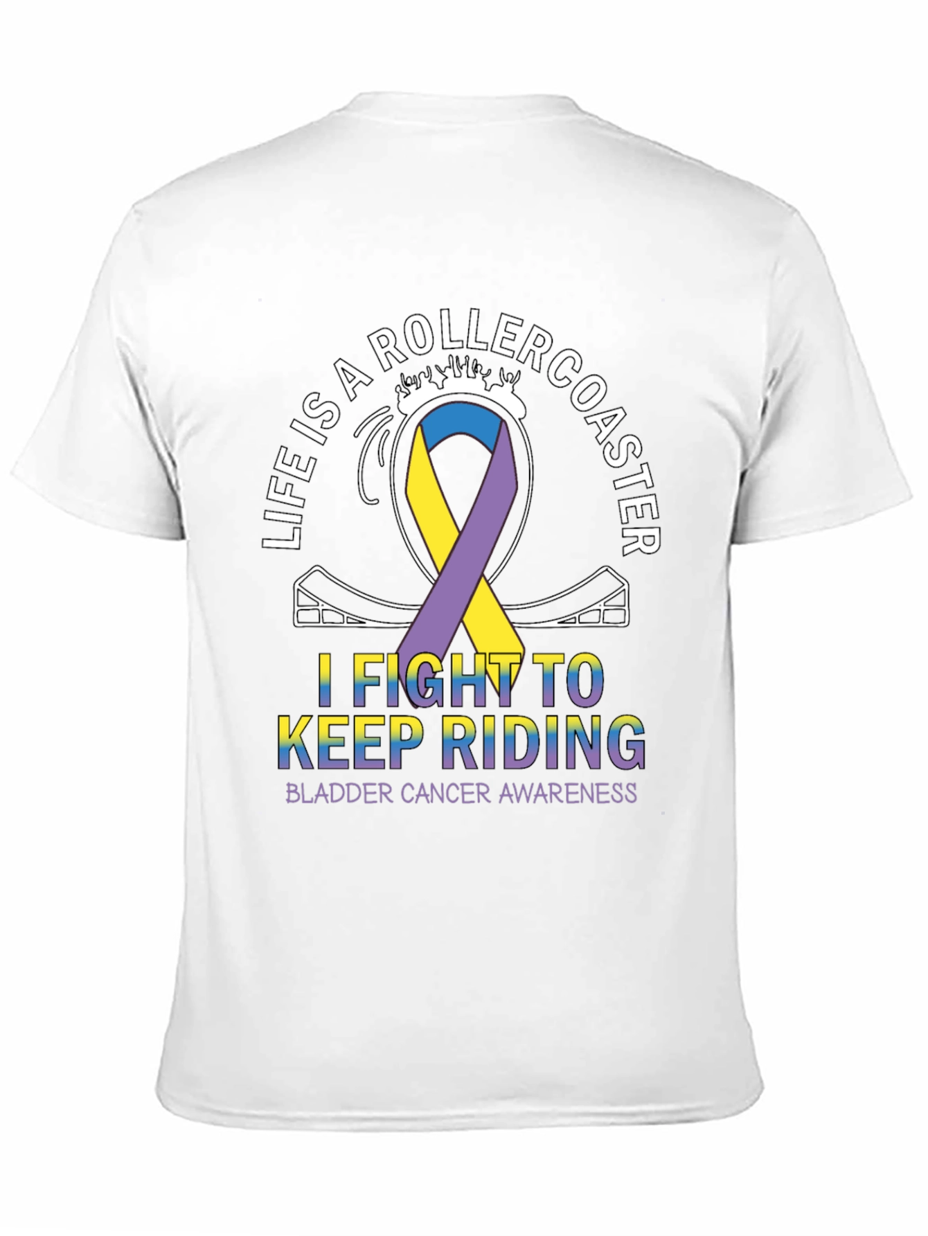 Bladder Cancer Awareness Rollercoaster T-Shirt - 11