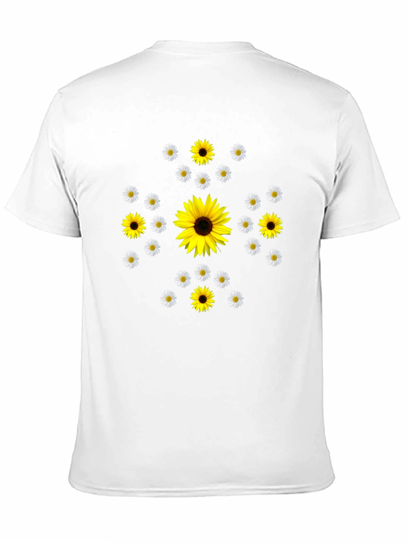 Black Sunflower and Daisy Graphic Tee view 11