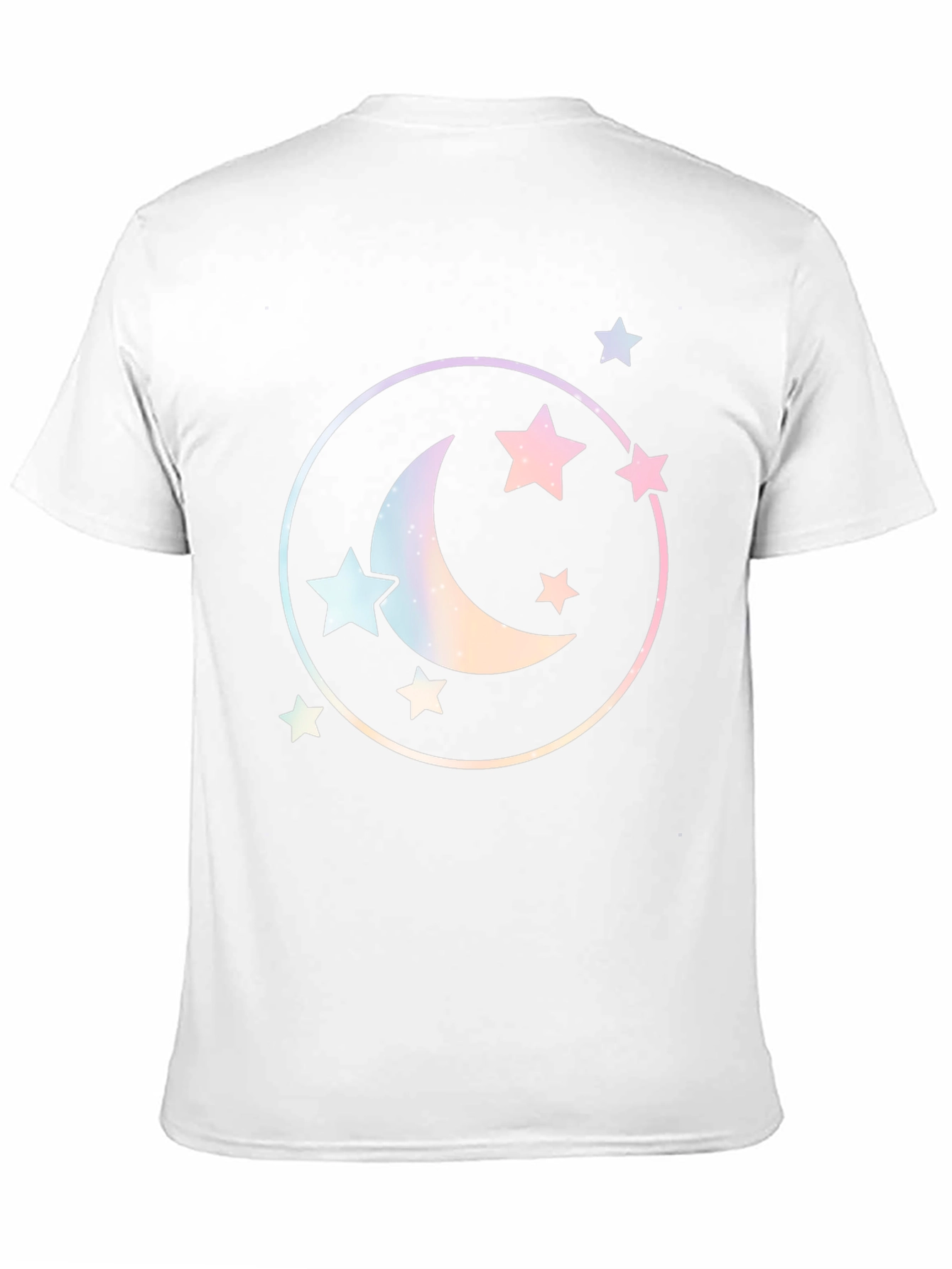 Black Moon & Stars Graphic Tee - Black Unisex T-Shirt view 11