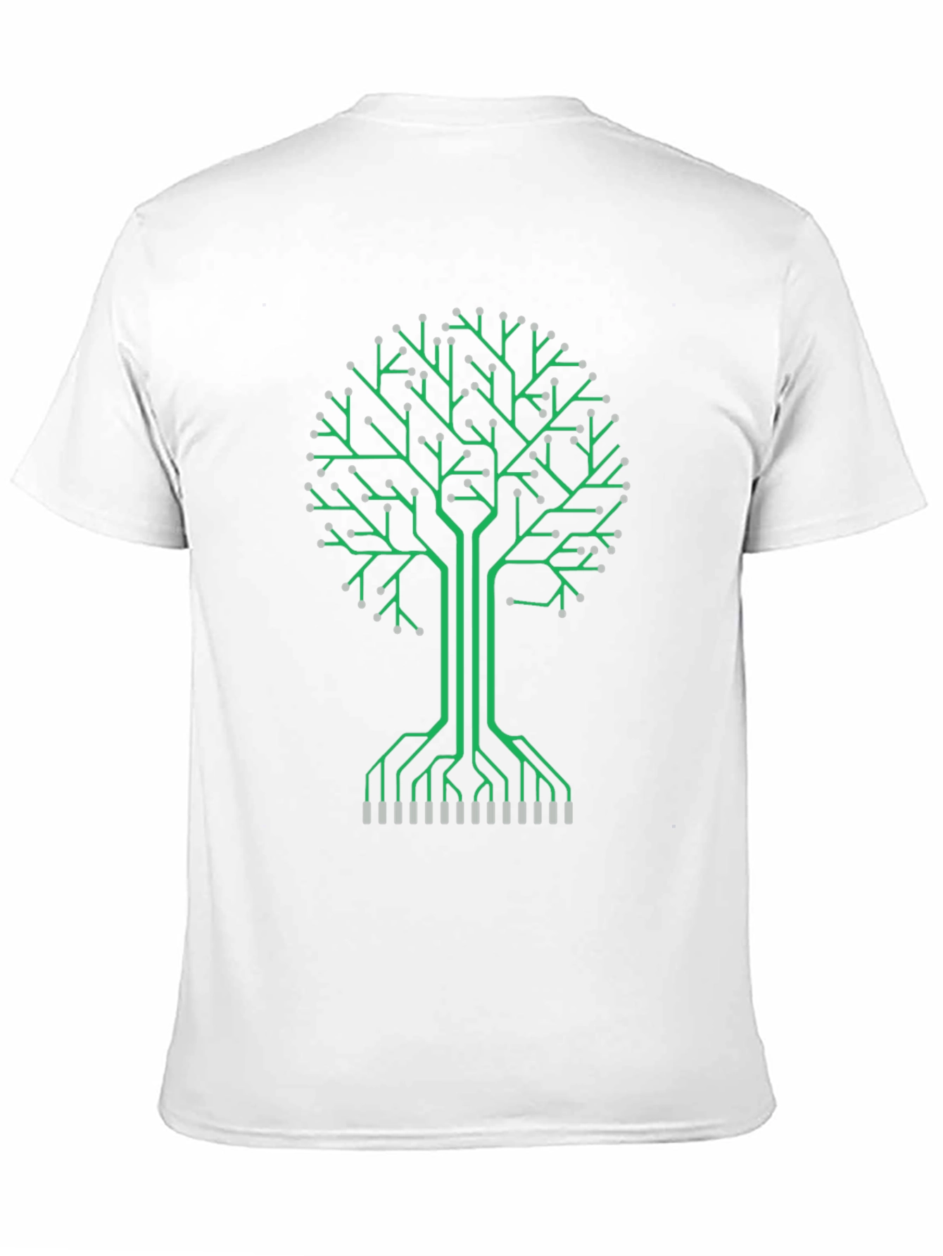 Black Circuit Board Tree Graphic Tee - Tech Inspired Fashion view 11