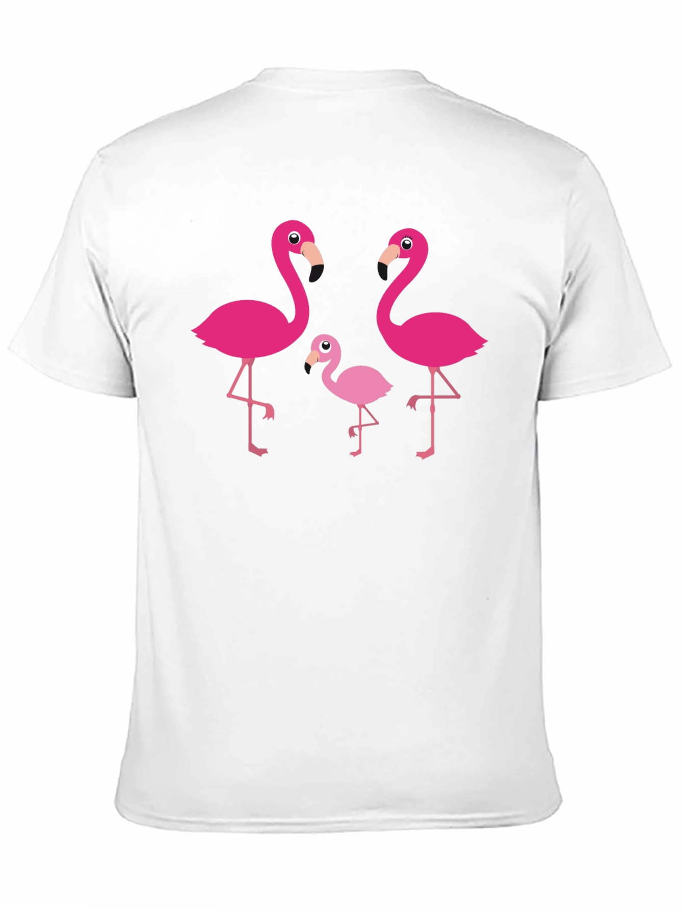 Black Flamingo Family Graphic Tee - Black Cotton T-Shirt view 11