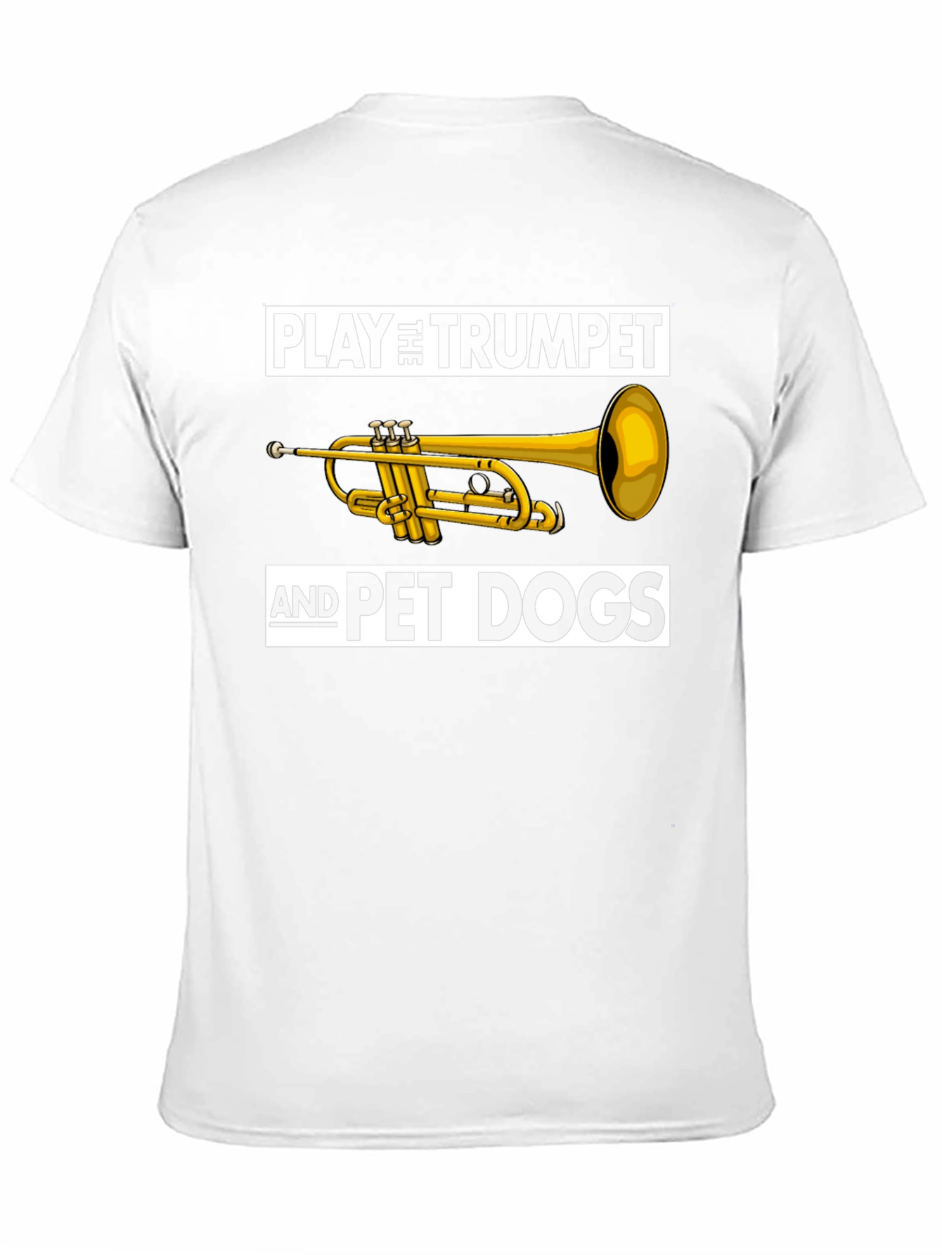 Black Play Trumpet Pet Dogs Black Graphic Tee view 11