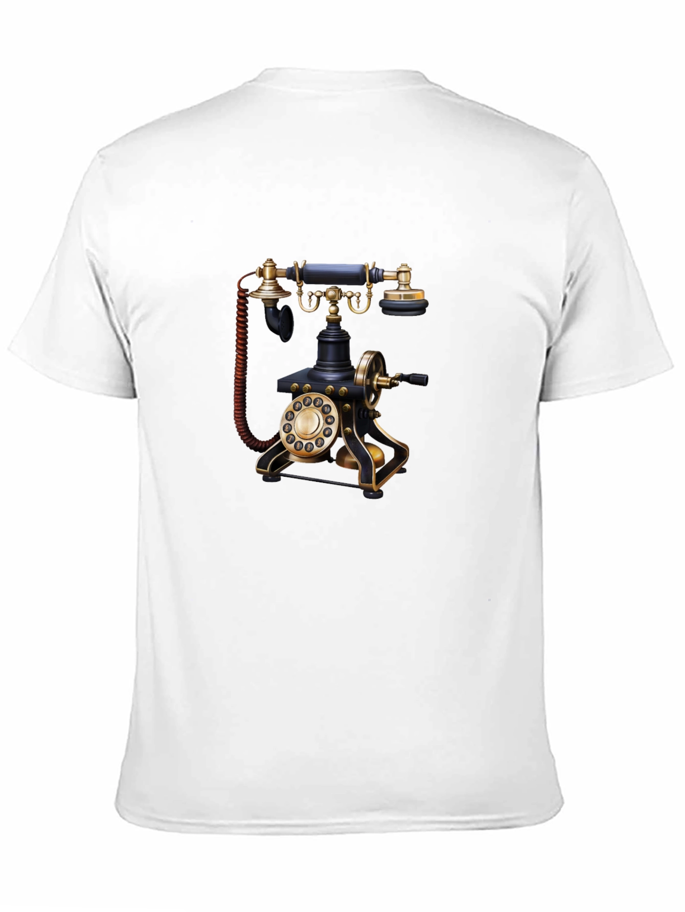 Black Vintage Telephone Graphic Tee view 11