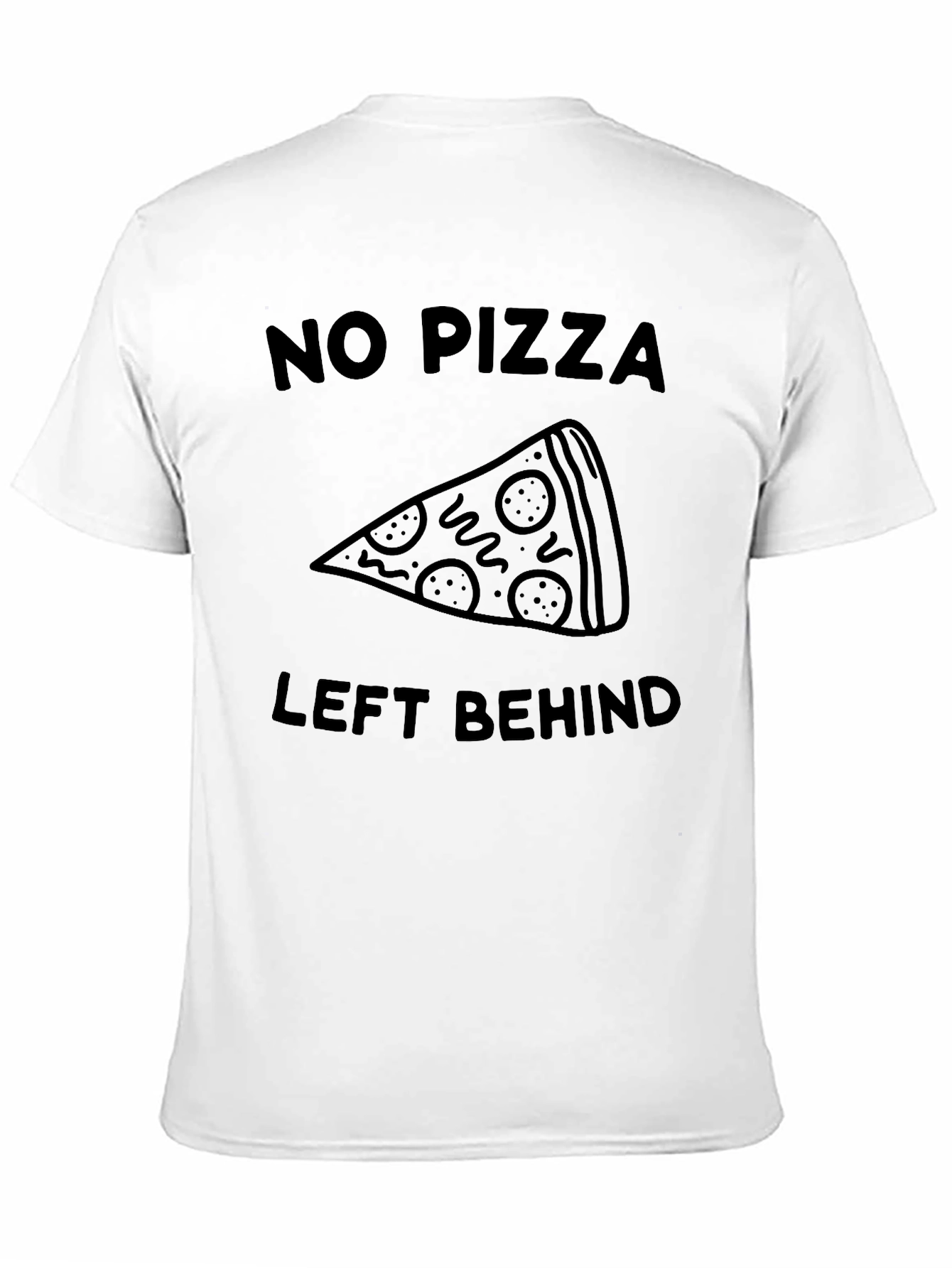 Black No Pizza Left Behind T-Shirt - Funny Foodie Tee view 11