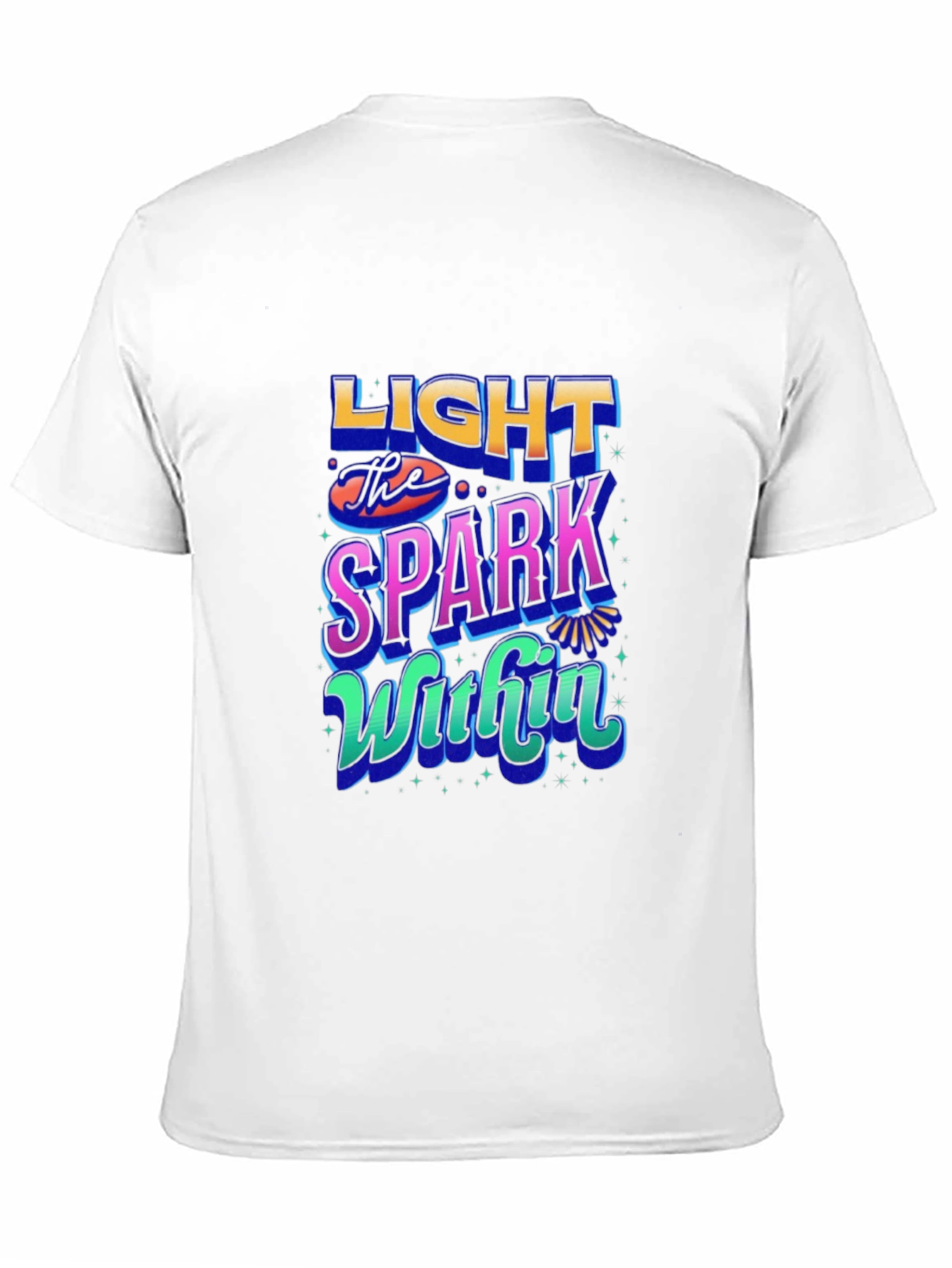 Black Light the Spark Within Graphic Tee - Black view 11
