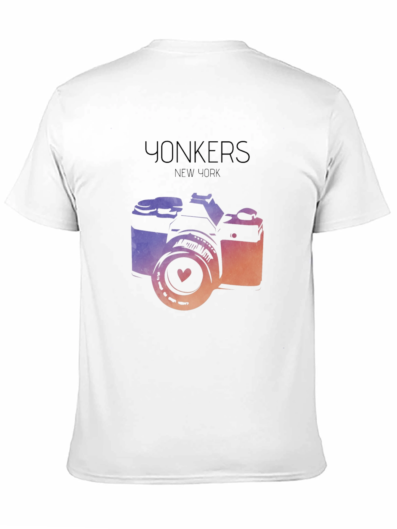 Black Yonkers New York Camera Graphic T-Shirt view 11