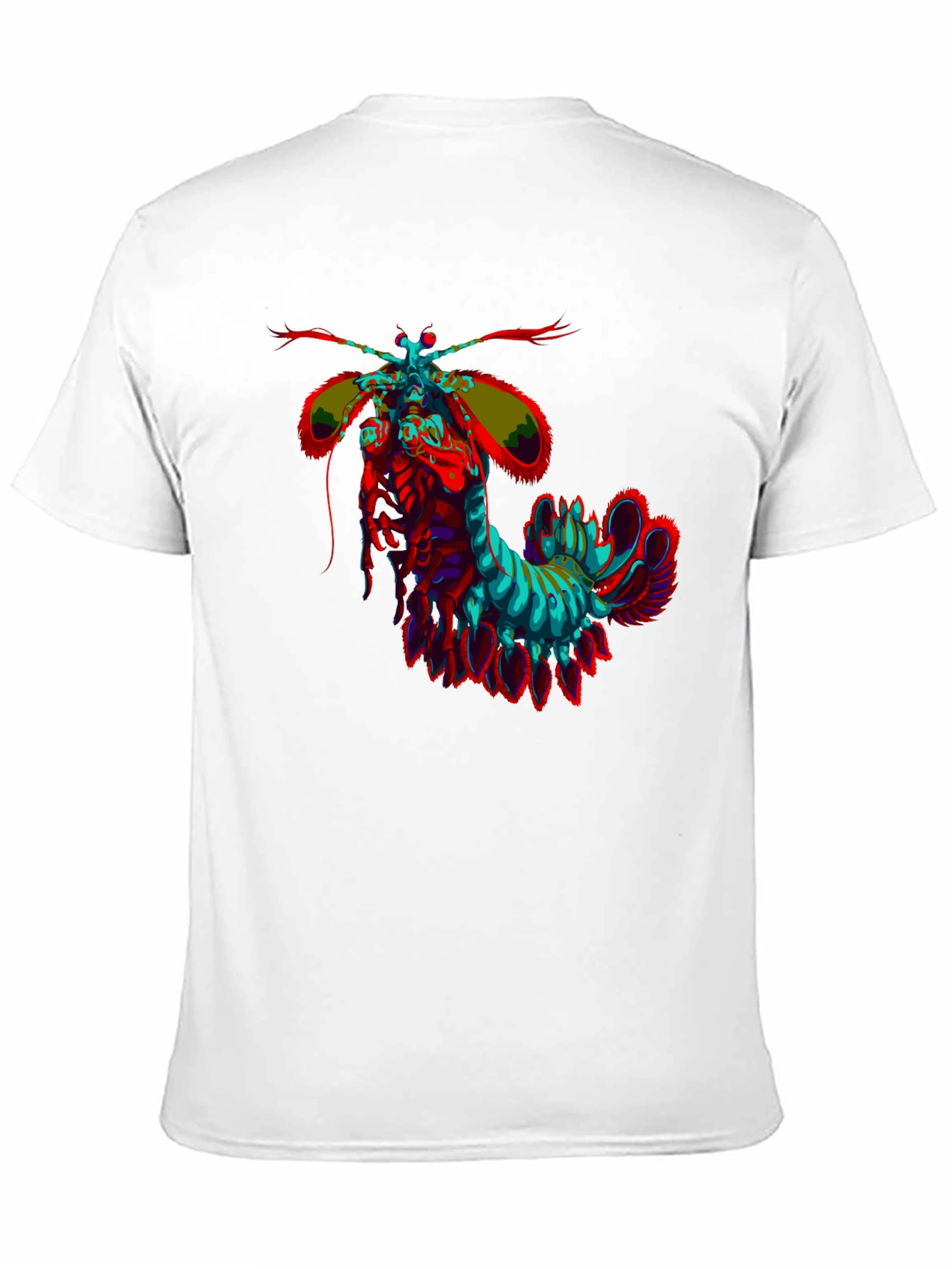 Black Psychedelic Mantis Shrimp Graphic Tee view 11