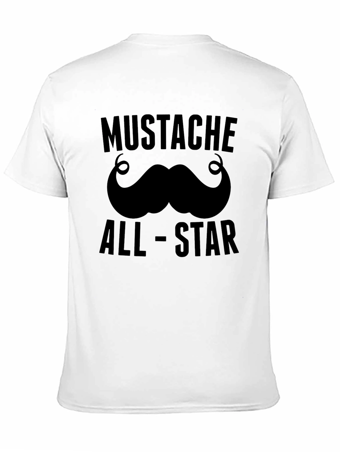 Black Mustache All-Star Graphic Tee - Black Cotton Casual view 11