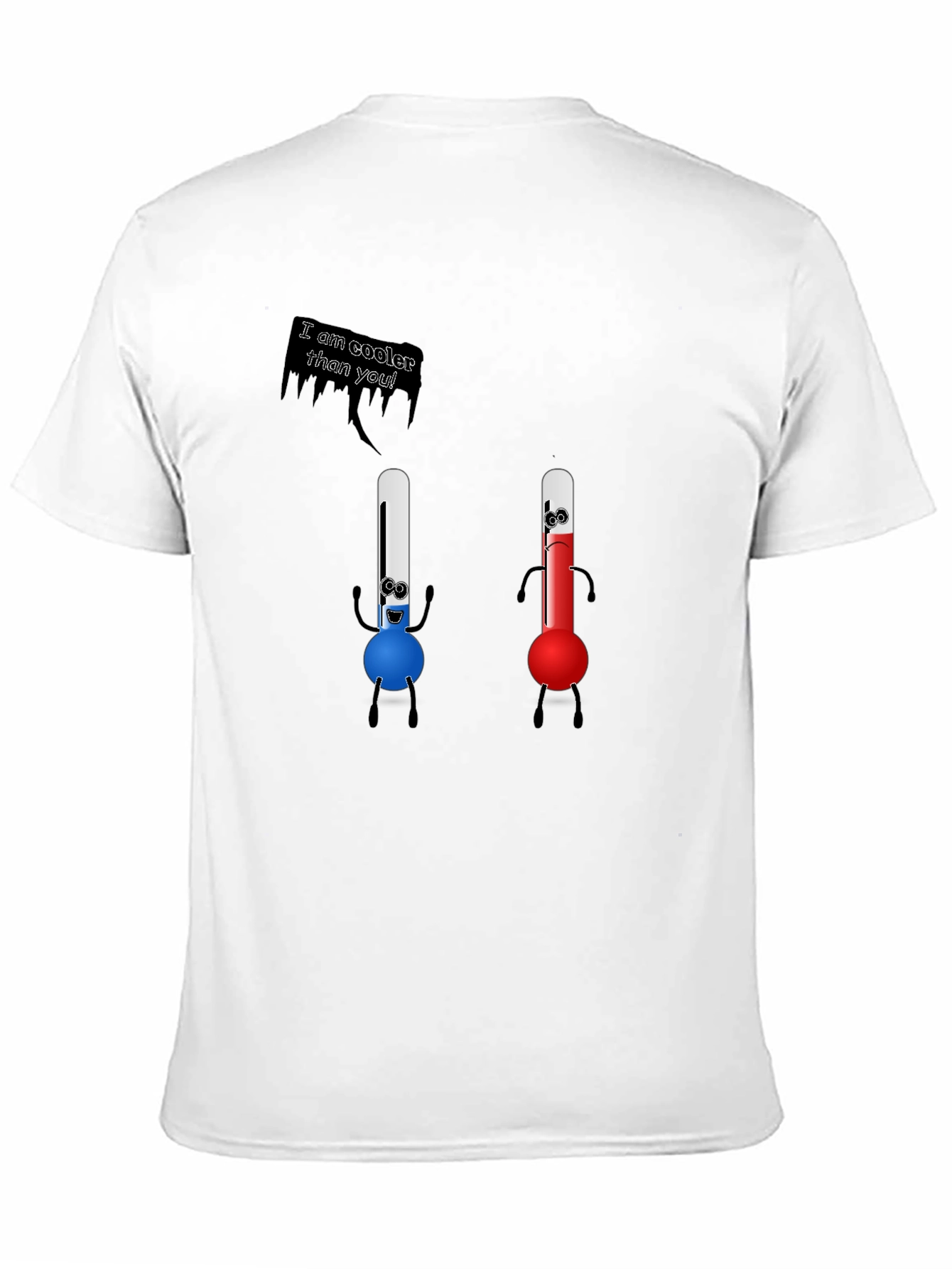 Black Cooler Than You T-Shirt - Funny Thermometer Tee view 11