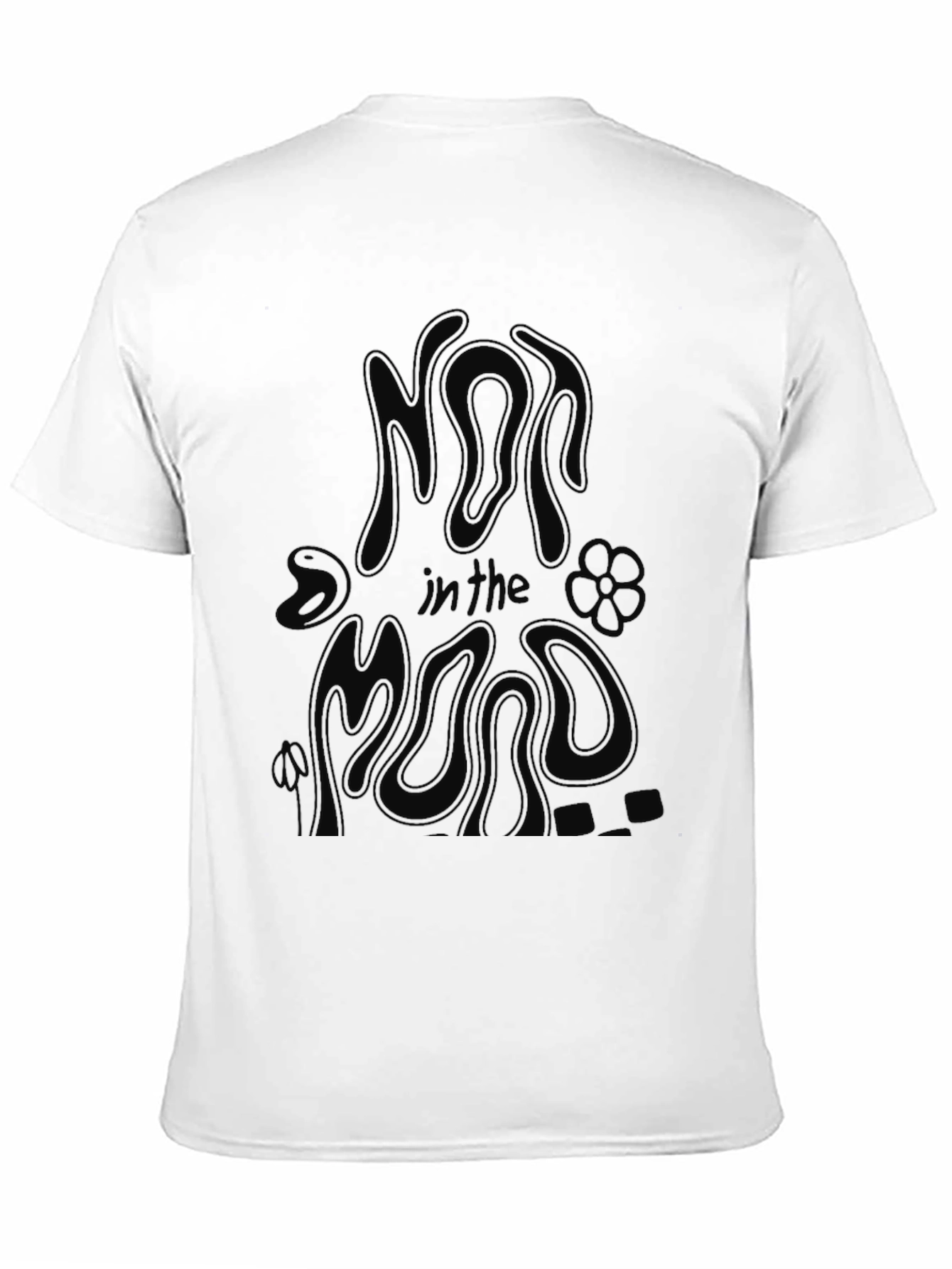 Black Not in the Mood Black Graphic Tee view 11