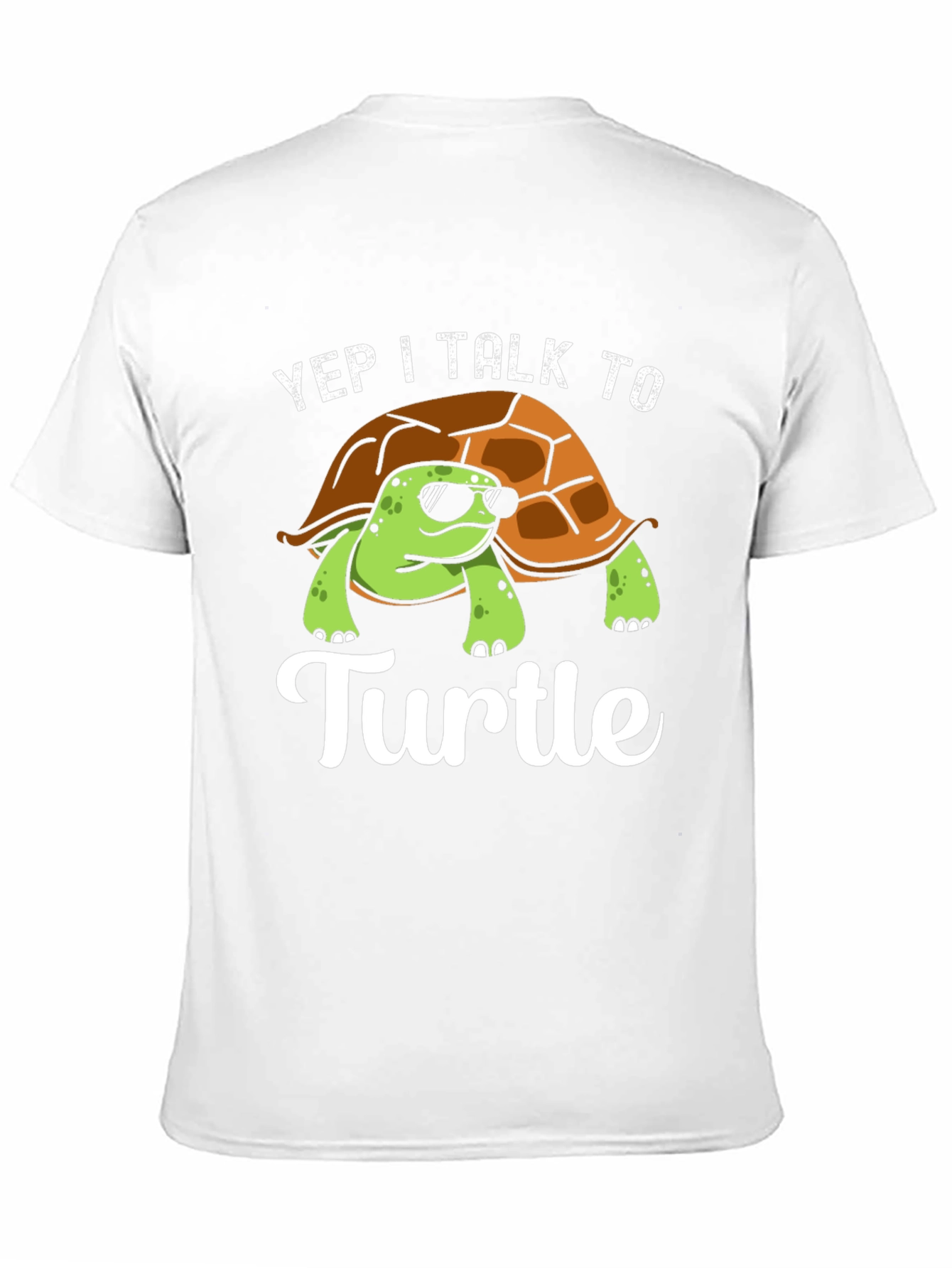 Black Yep I Talk to Turtle Graphic T-Shirt view 11