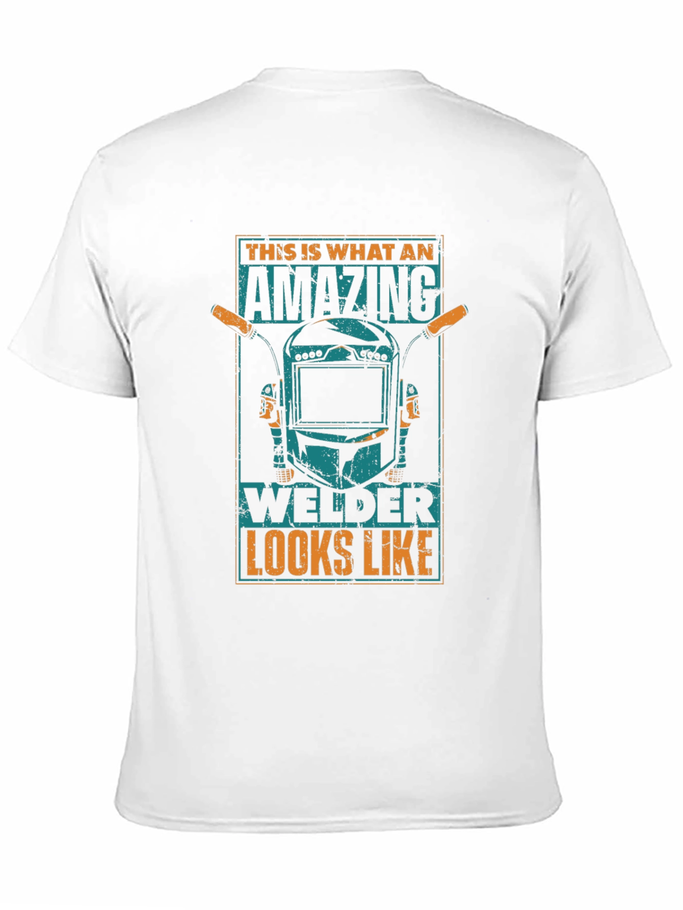 Black Amazing Welder T-Shirt: Black Cotton Blend view 11