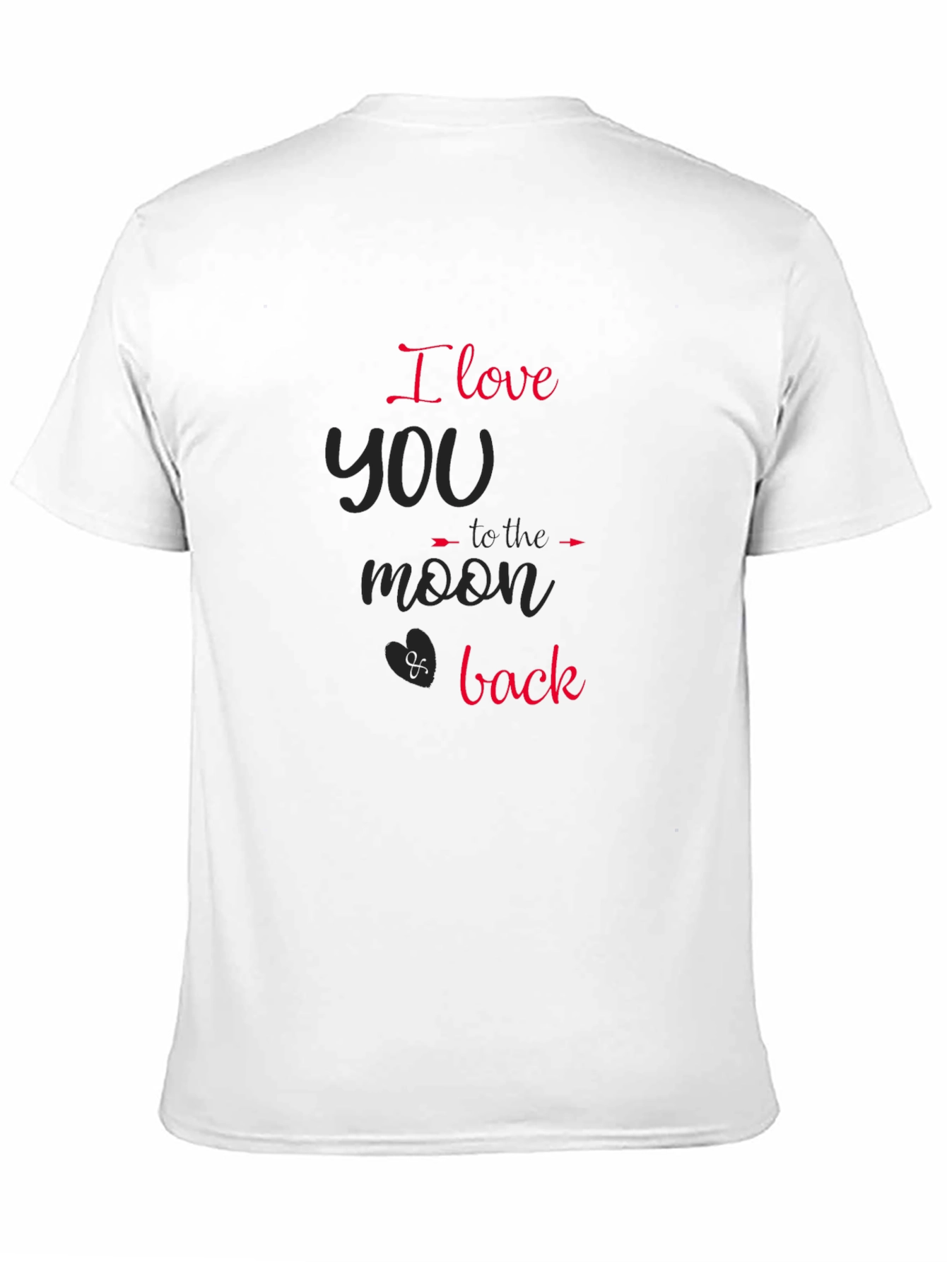 Black I Love You To The Moon and Back Graphic Tee view 11