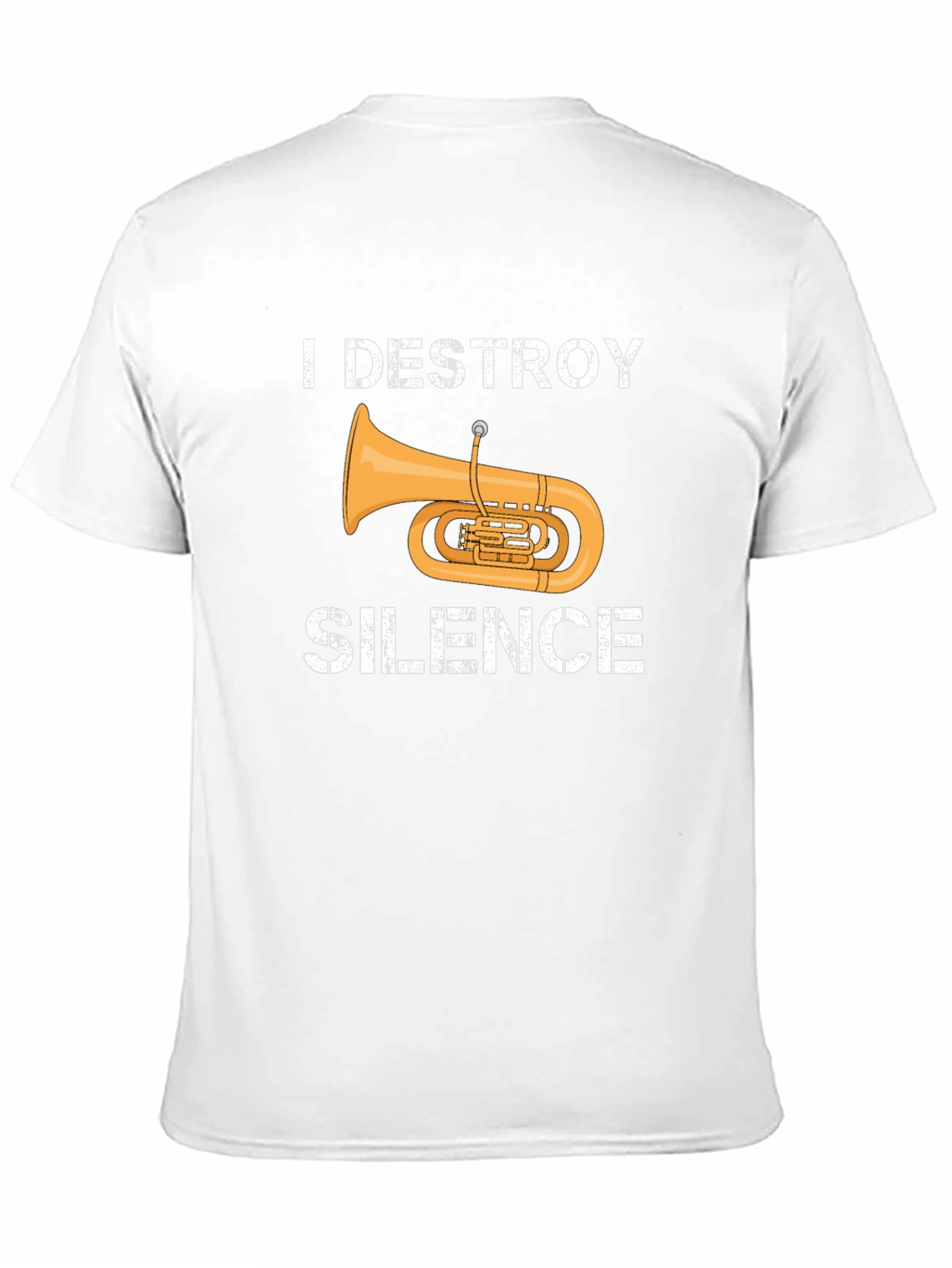Black I Destroy Silence Tuba Graphic Tee view 11