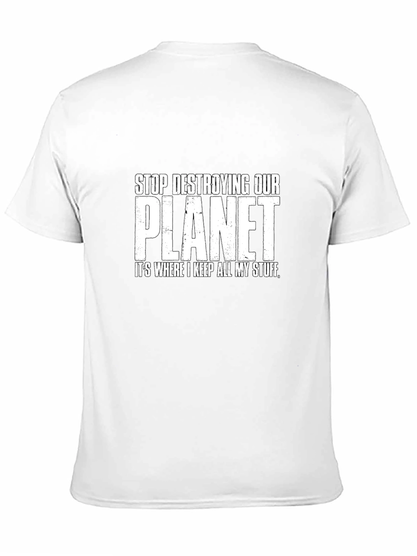 Black Stop Destroying Our Planet Graphic T-Shirt view 11