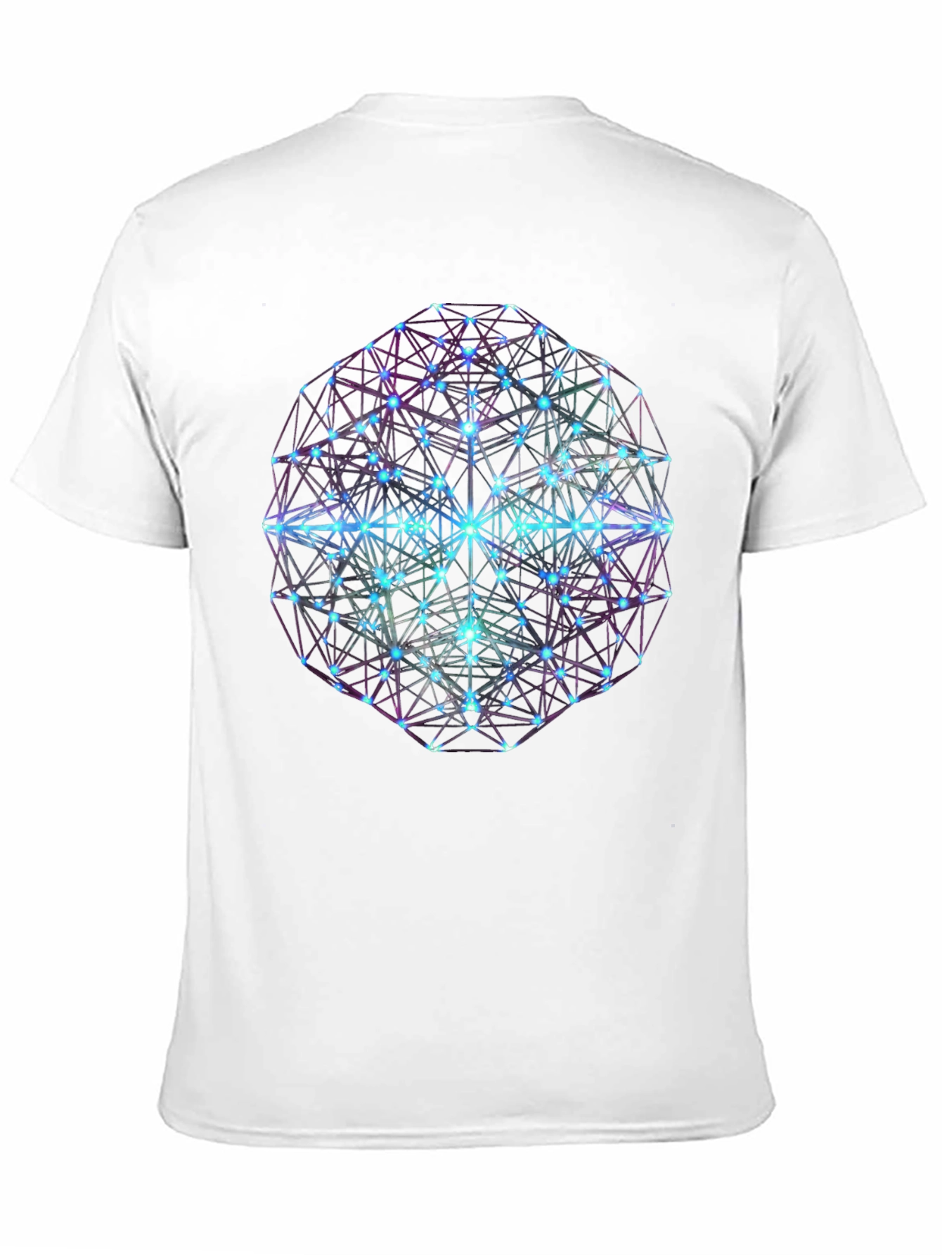 Black Geometric Galaxy T-Shirt - Abstract Design view 11