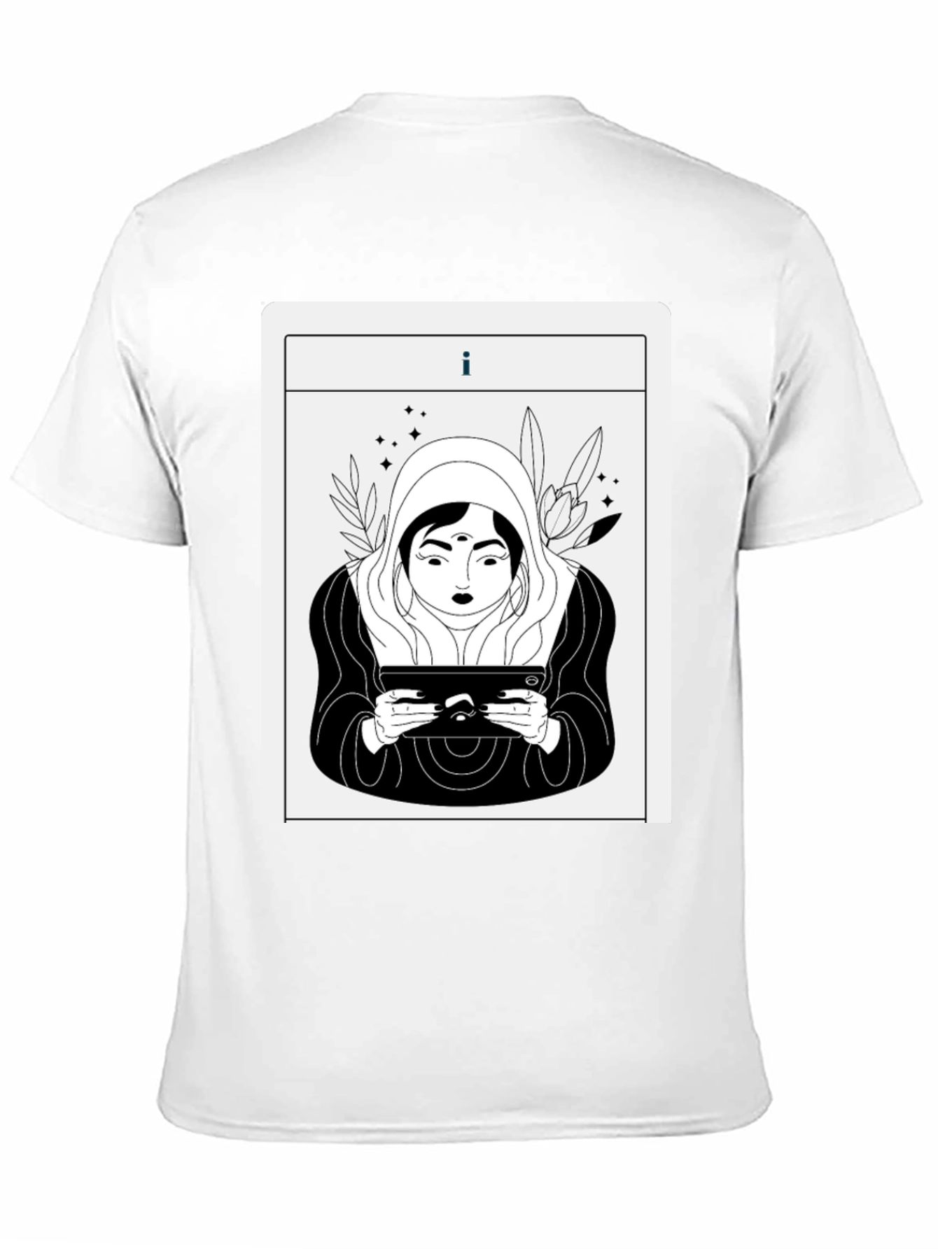 Black Mystic Tablet Tarot Graphic Tee - Black view 11
