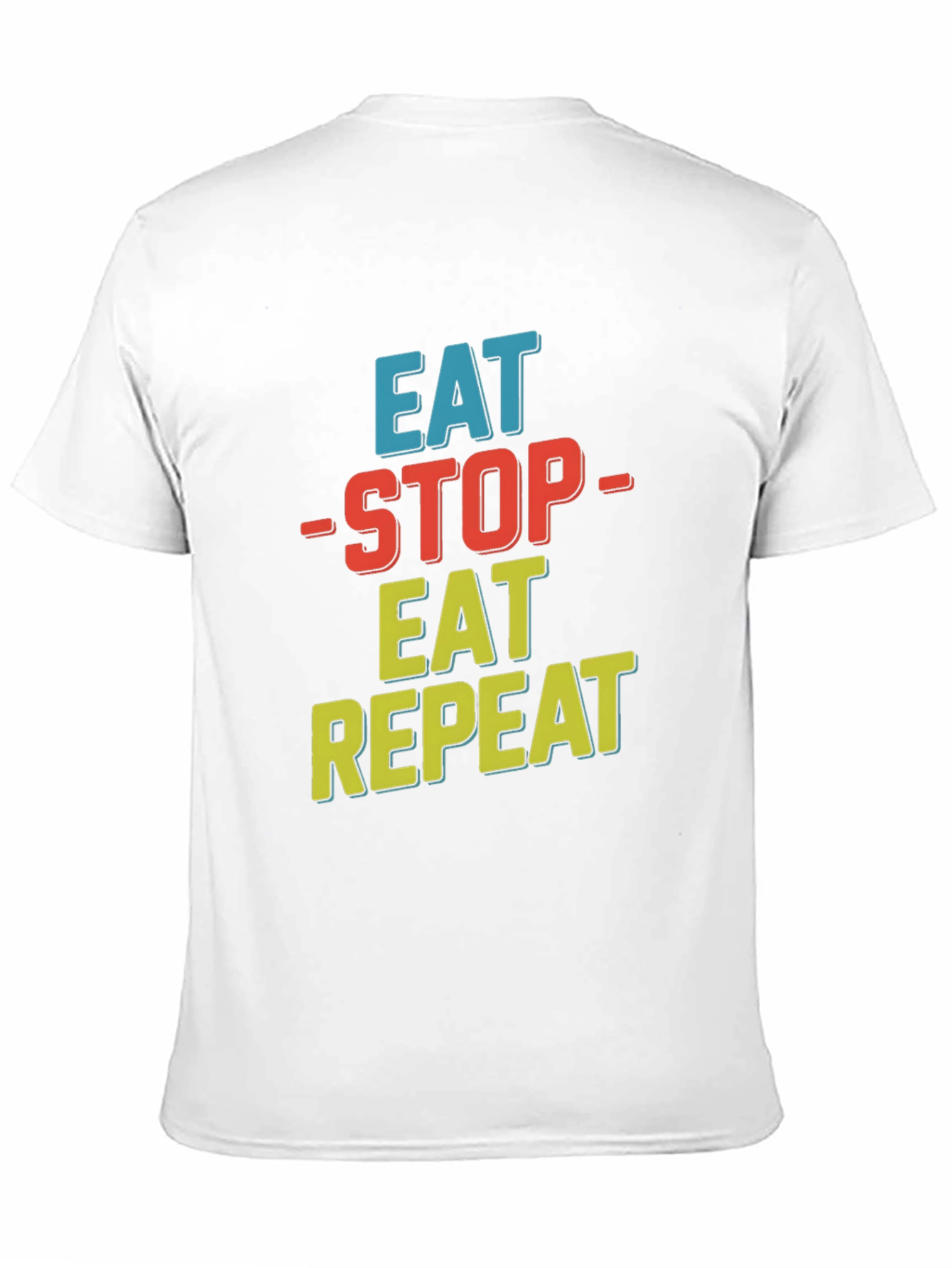 Black Eat Stop Eat Repeat Graphic Tee view 11
