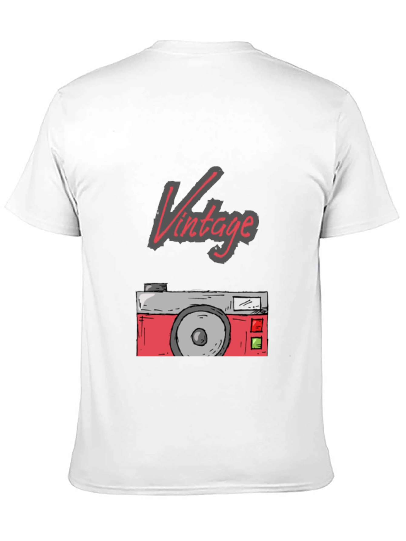 Black Vintage Camera Graphic Tee - Retro Style view 11