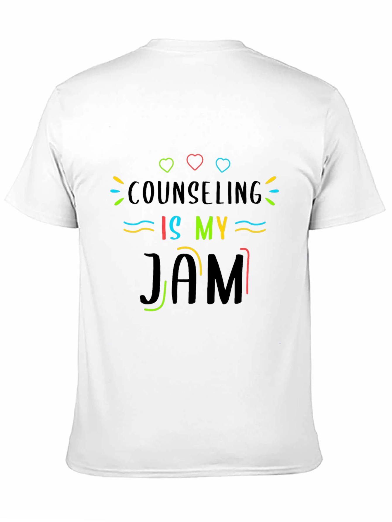 Black Counseling Is My Jam T-Shirt - Black Cotton Tee view 11