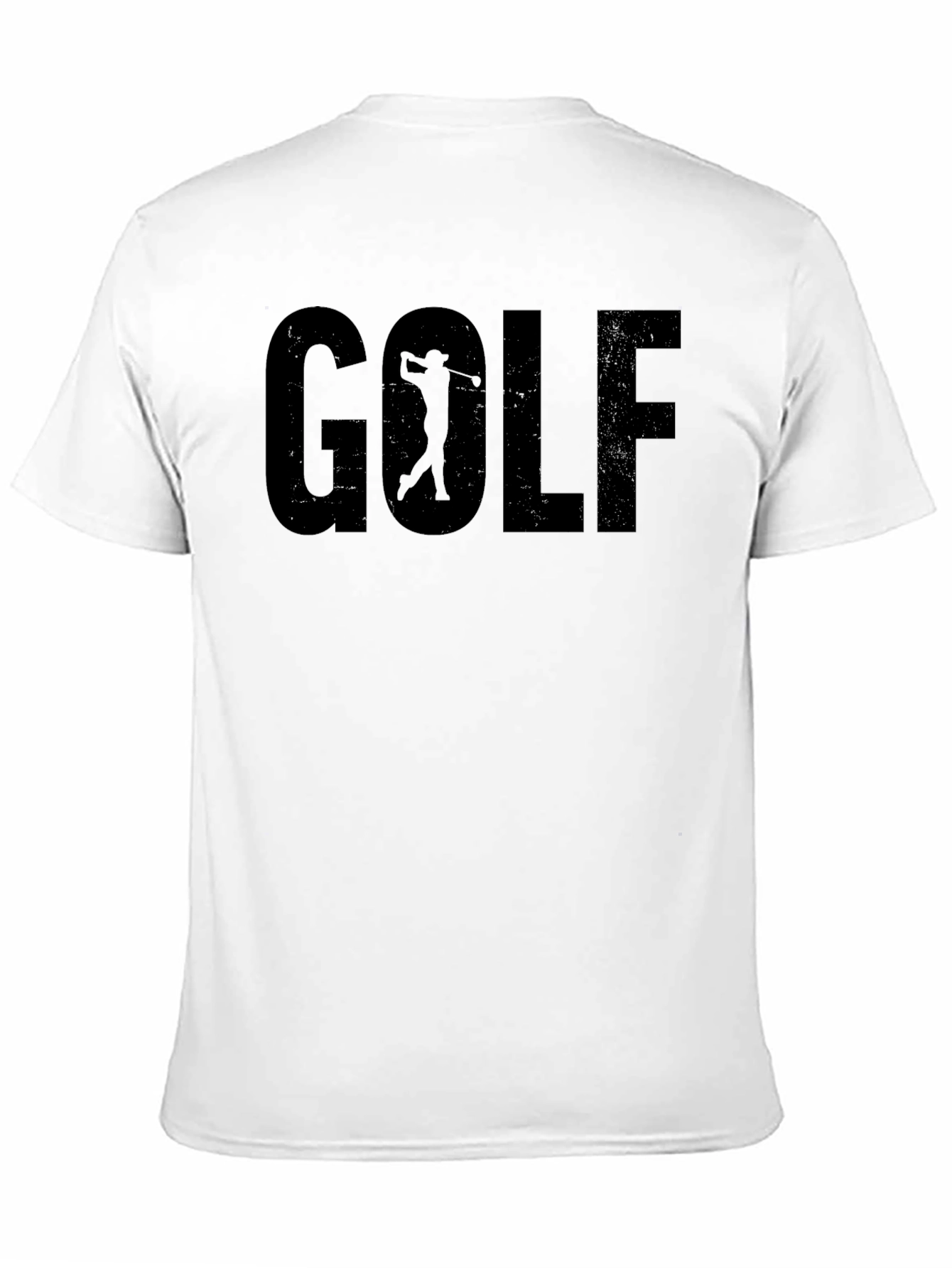 Black Golf Graphic Tee - Solid Black Crew Neck Shirt view 11