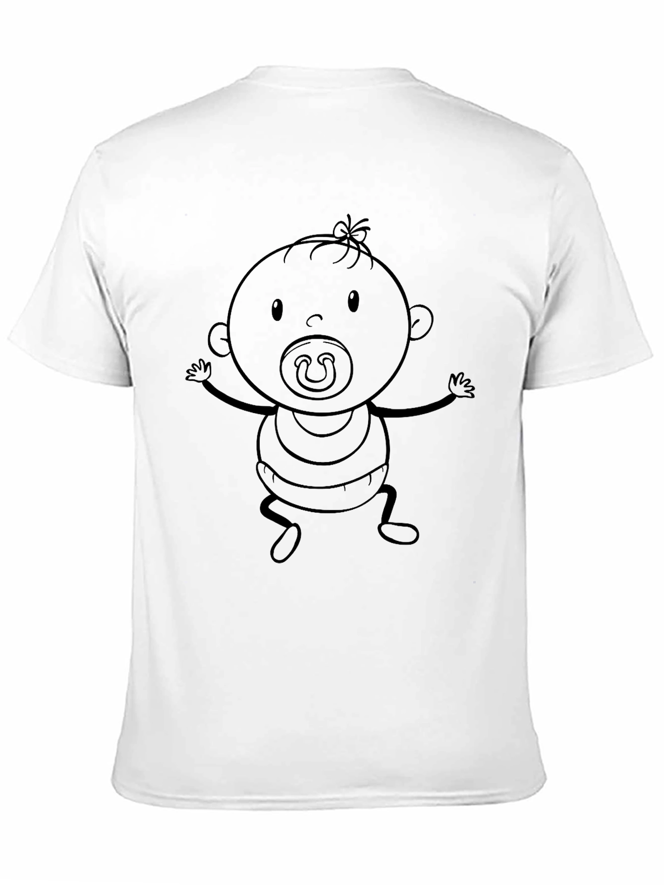 Black Funny Baby Graphic Black T-Shirt view 11