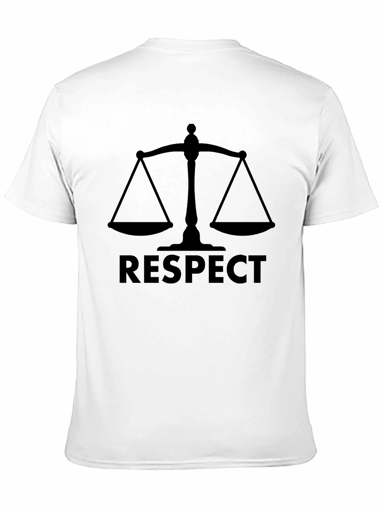 Black Respect Graphic T-Shirt - Scales of Justice Design view 11