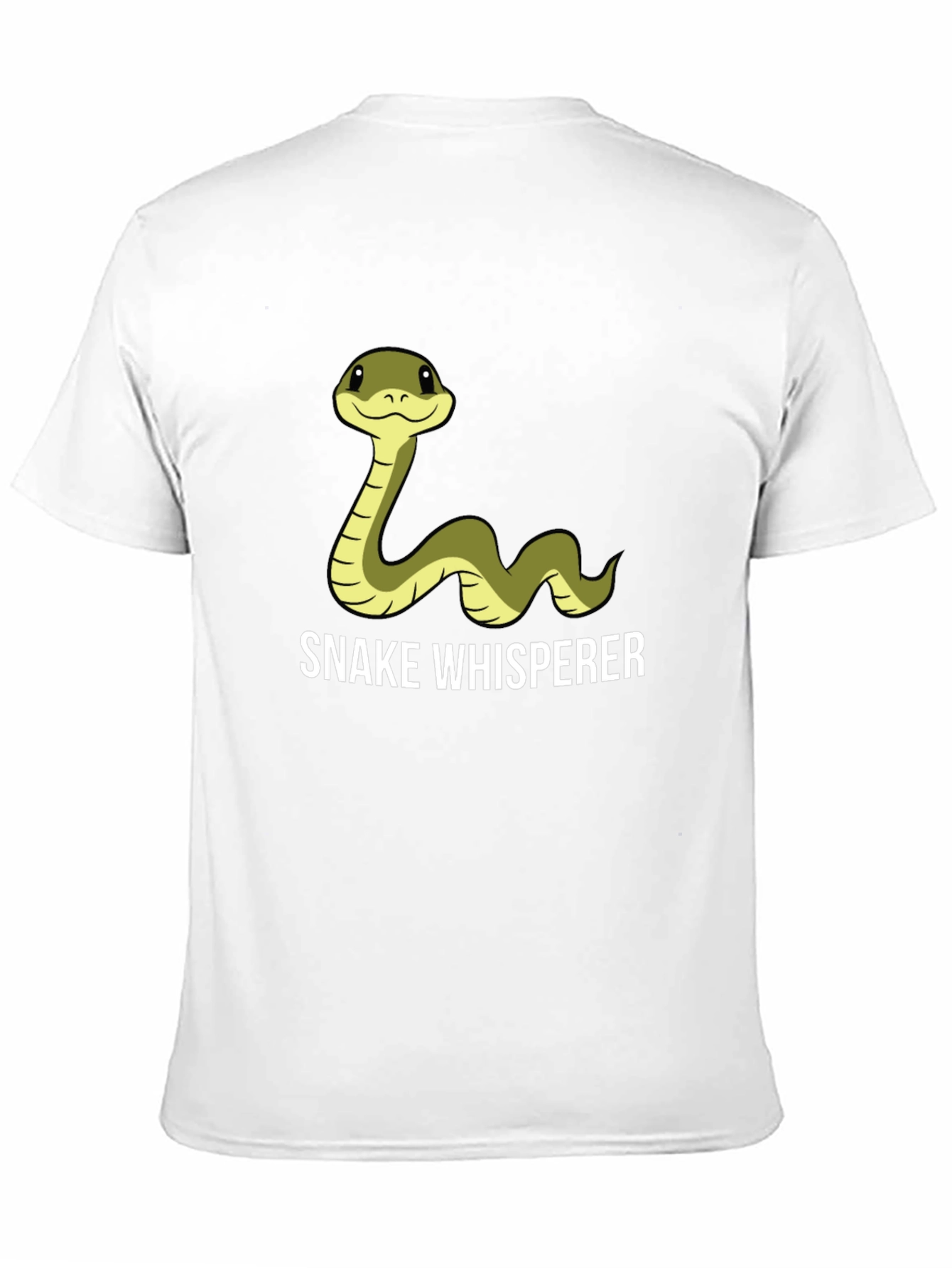 Black Snake Whisperer Tee - Cartoon Snake Black T-Shirt view 11