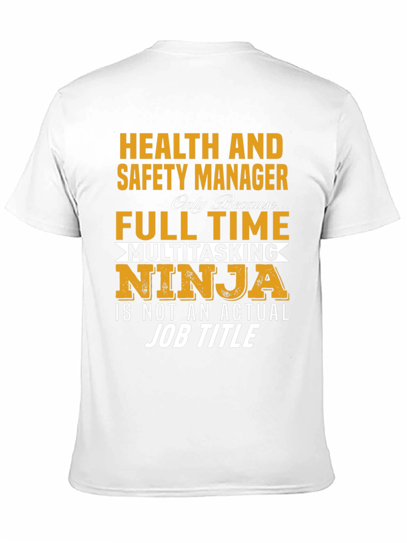 Black Health & Safety Manager Novelty T-Shirt view 11