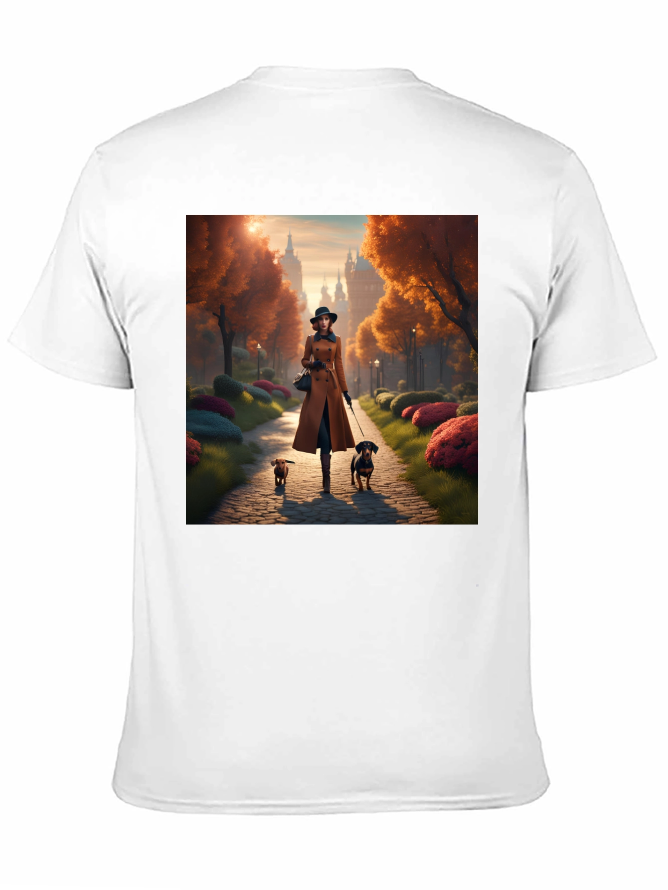 Black Dog Walk Autumn T-Shirt view 11