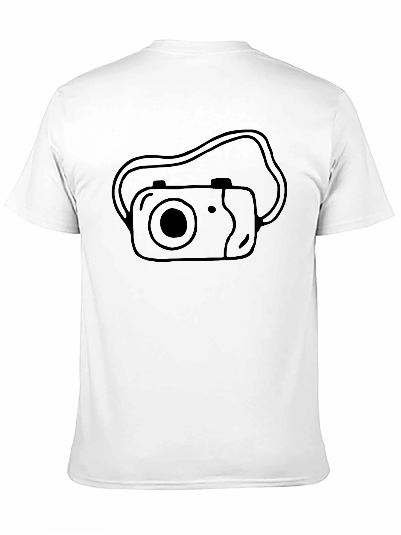 Black Camera Graphic Tee - Black Cotton T-Shirt view 11