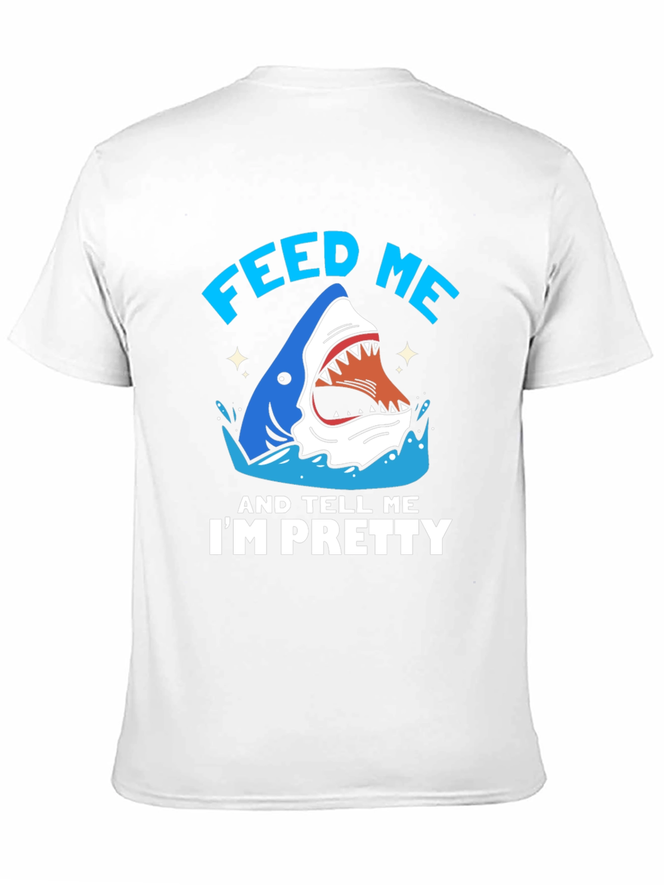 Black Feed Me Shark T-Shirt - Funny Ocean Lover Tee view 11