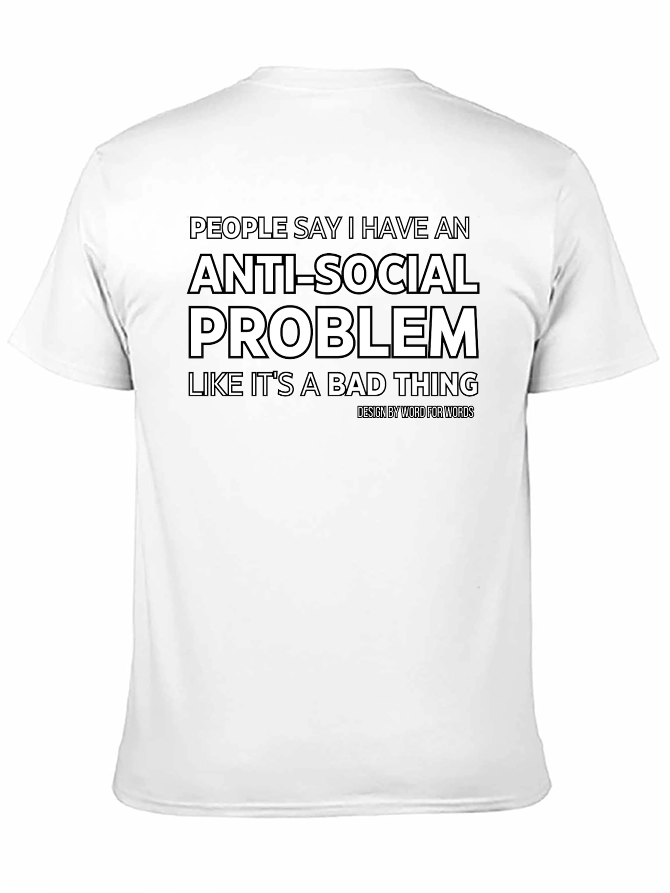 Black Anti-Social Problem T-Shirt view 11