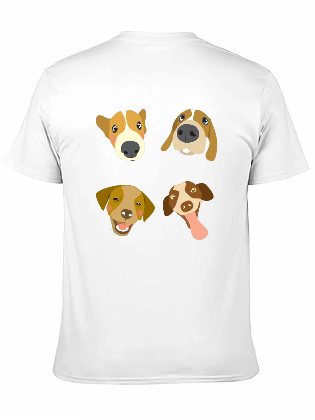 Black Dog Faces Black T-Shirt view 11