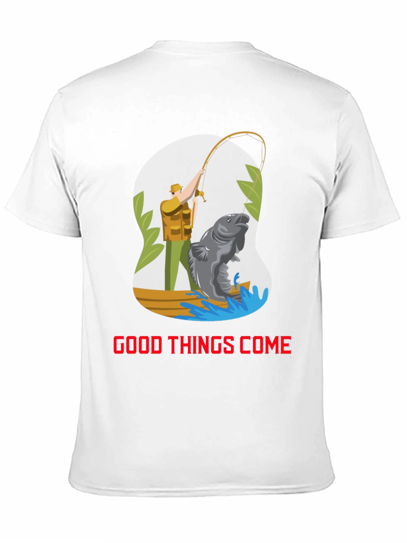 Black Fishing Graphic Tee - Good Things Come T-Shirt view 11