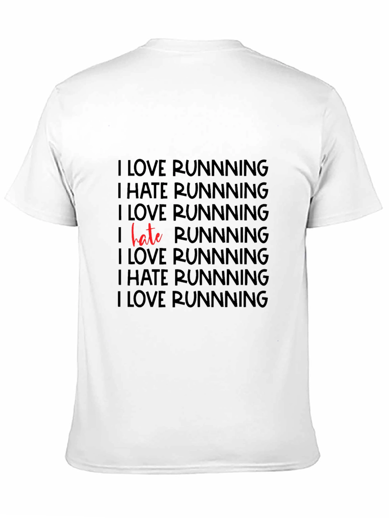 Black Funny Running T-Shirt - I Love/Hate Running view 11
