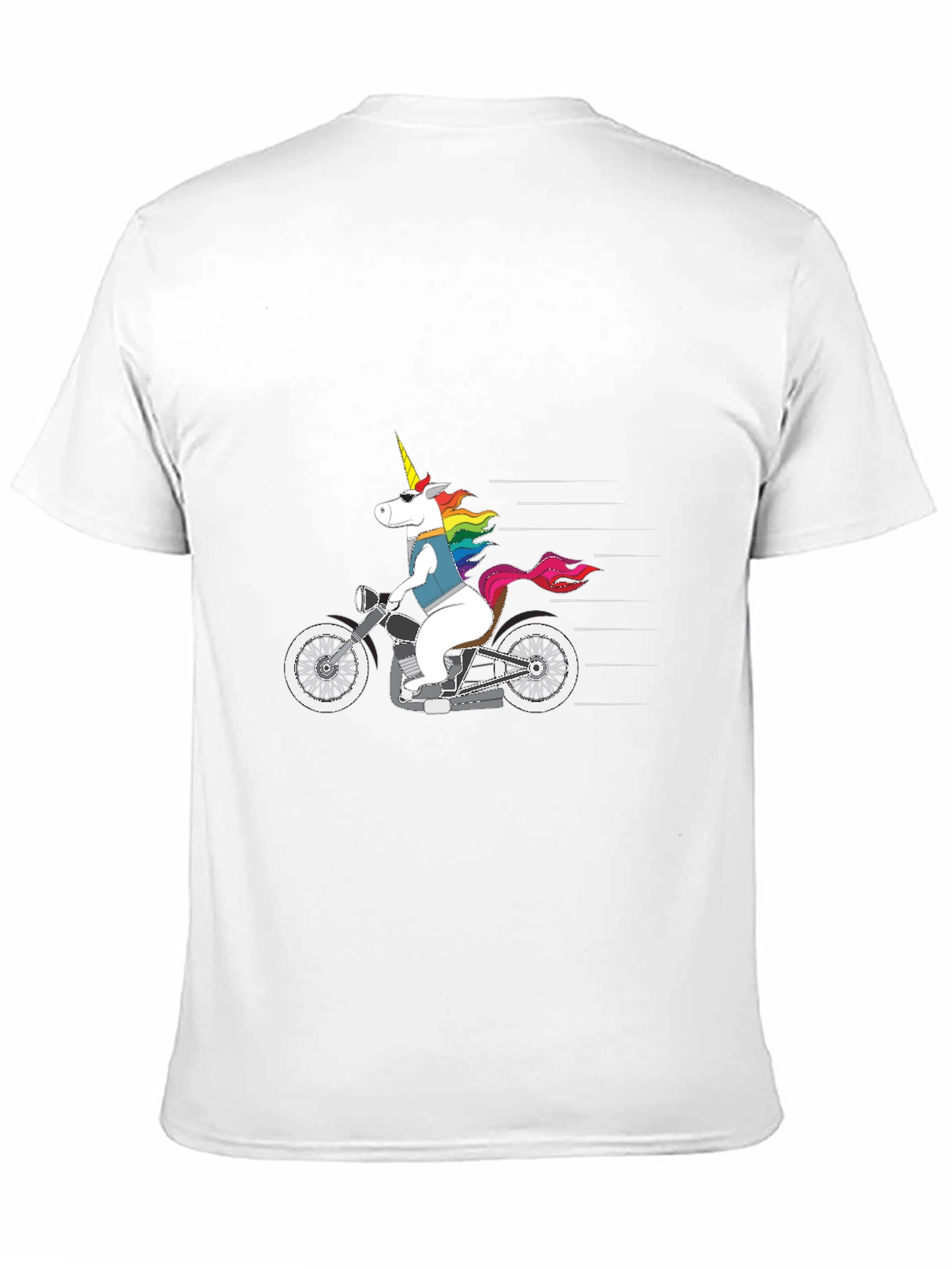 Black Unicorn Motorcycle T-Shirt - Black Graphic Tee view 11