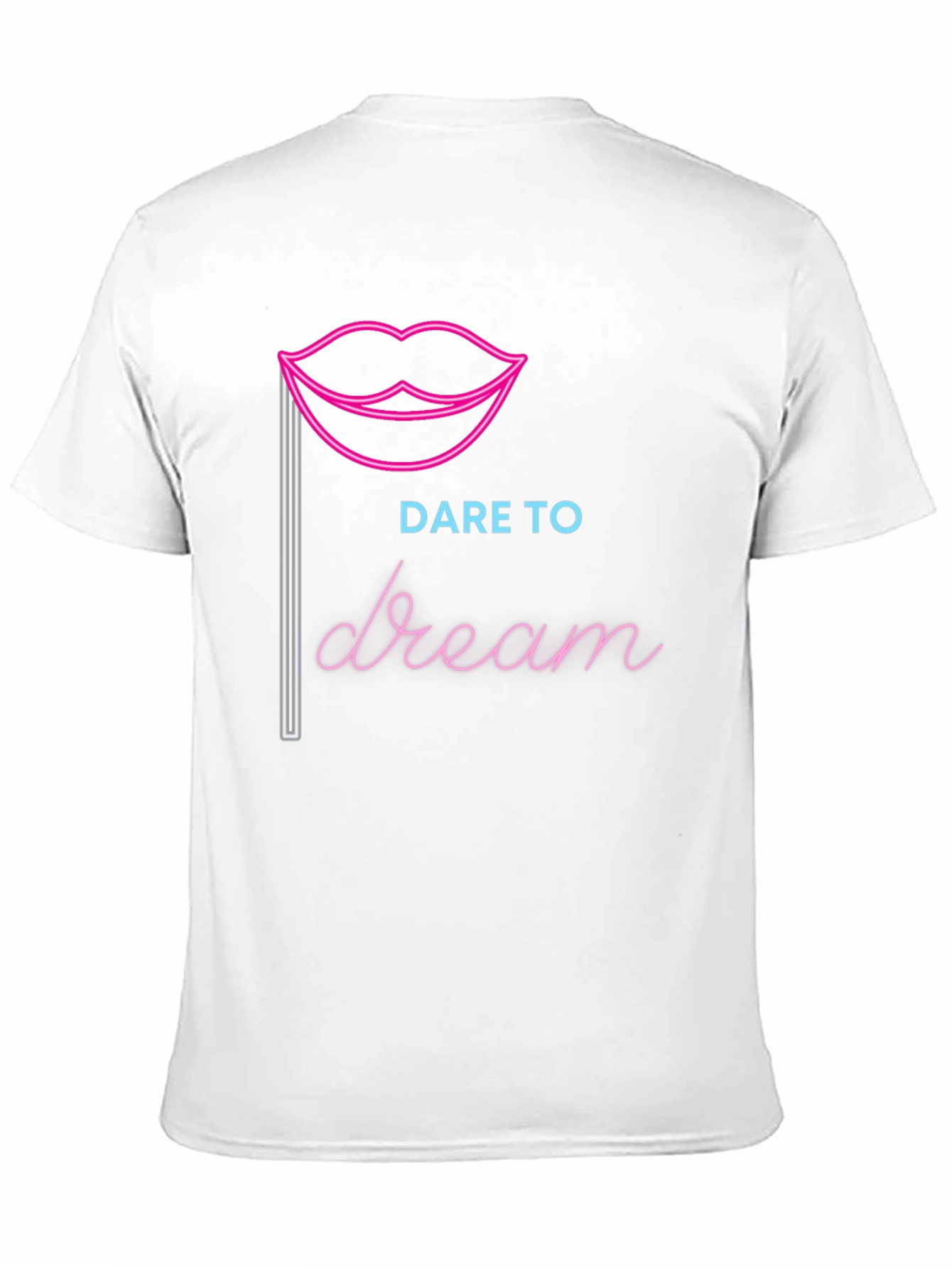 Black Dare to Dream Graphic Tee - Neon Lips Design view 11