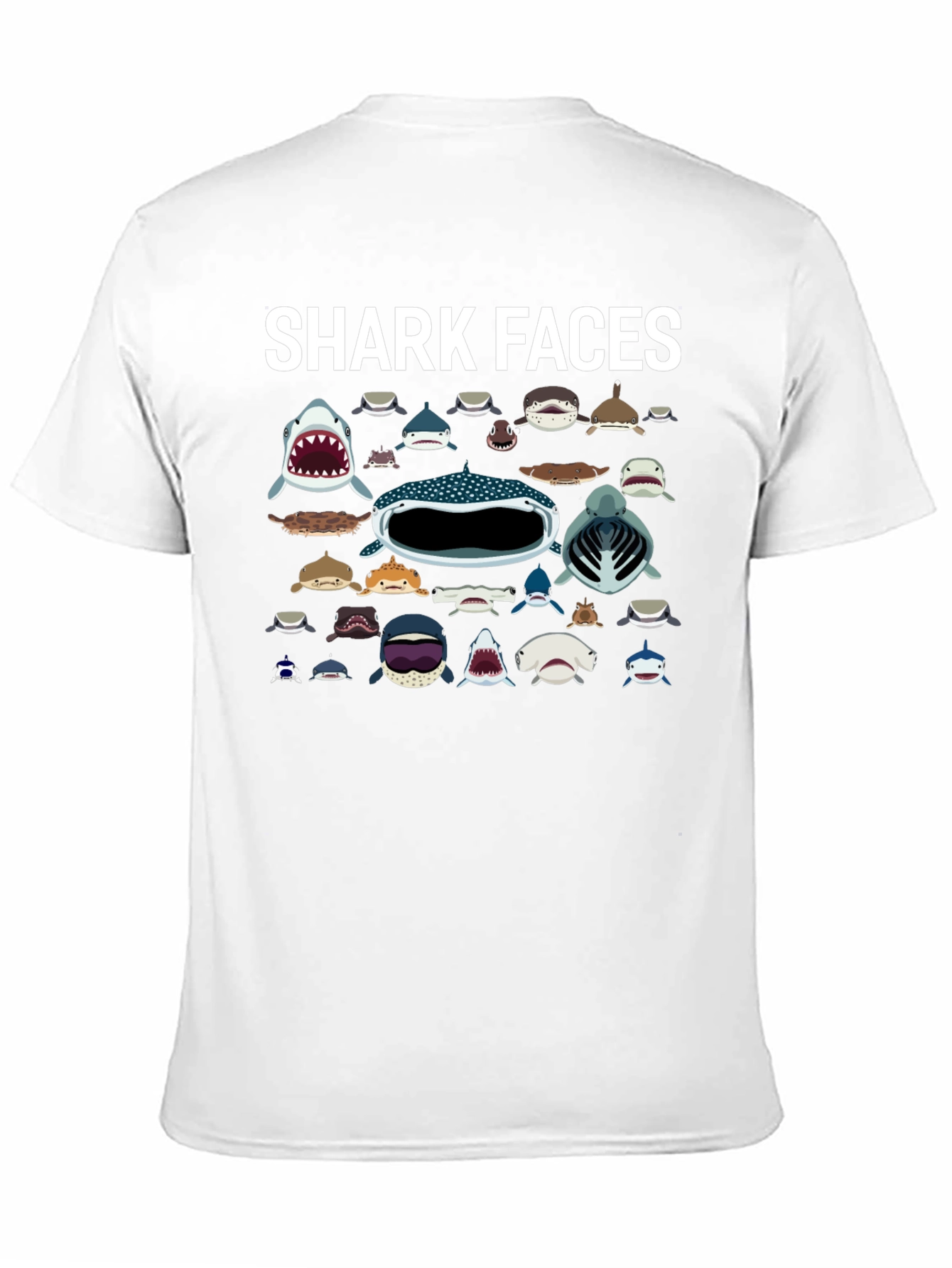 Black Shark Faces Graphic Tee - Black view 11