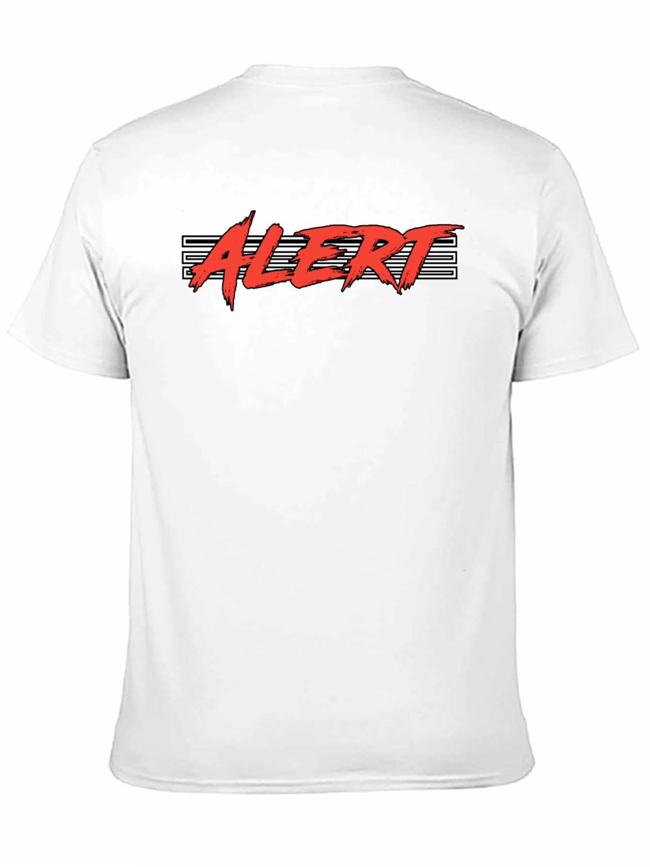 Black Alert Graphic Tee - Retro Style Black T-Shirt view 11