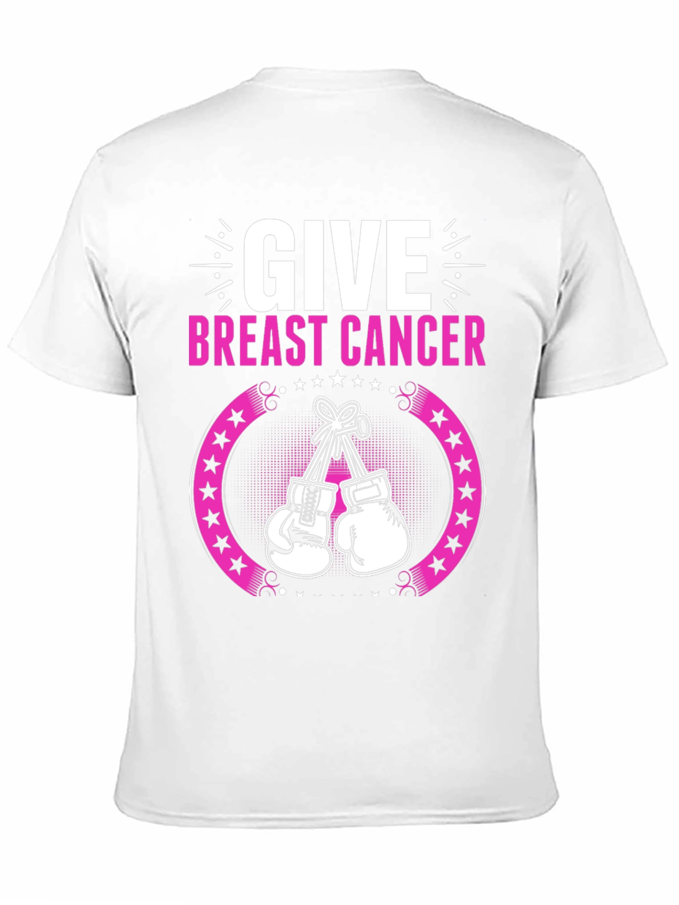 Black Breast Cancer Awareness Boxing Gloves T-Shirt view 11