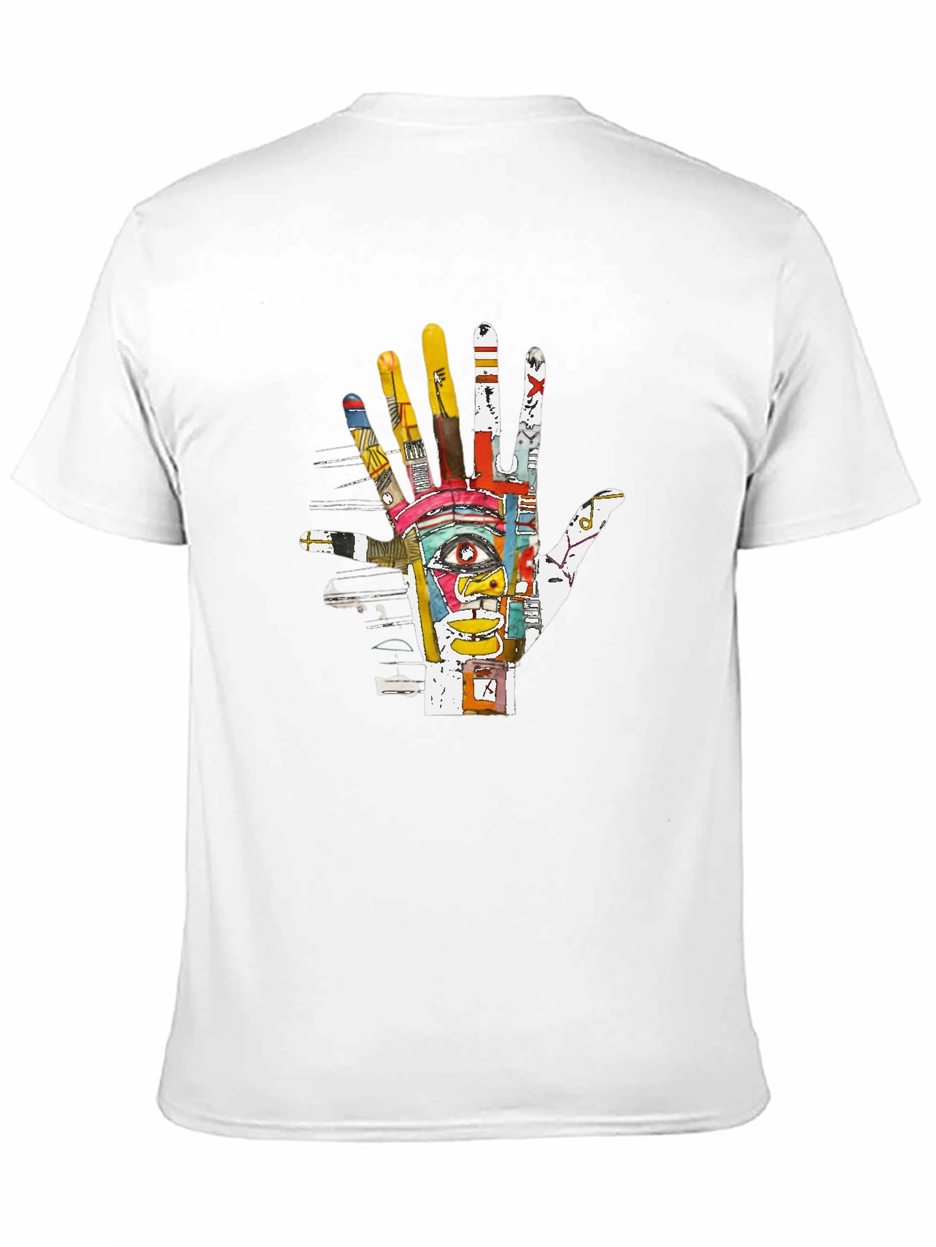 Black Abstract Hand Graphic T-Shirt - Unique Artistic Design view 11