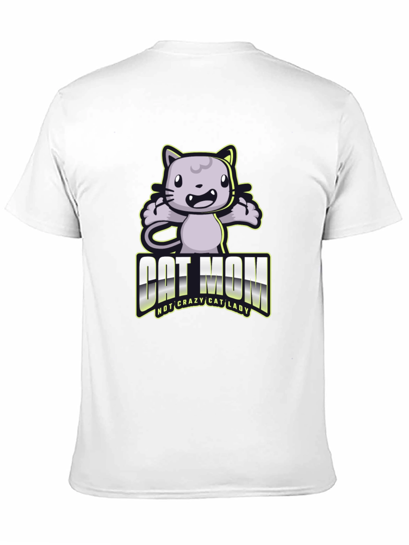 Black Cat Mom T-Shirt - Not Crazy Cat Lady view 11