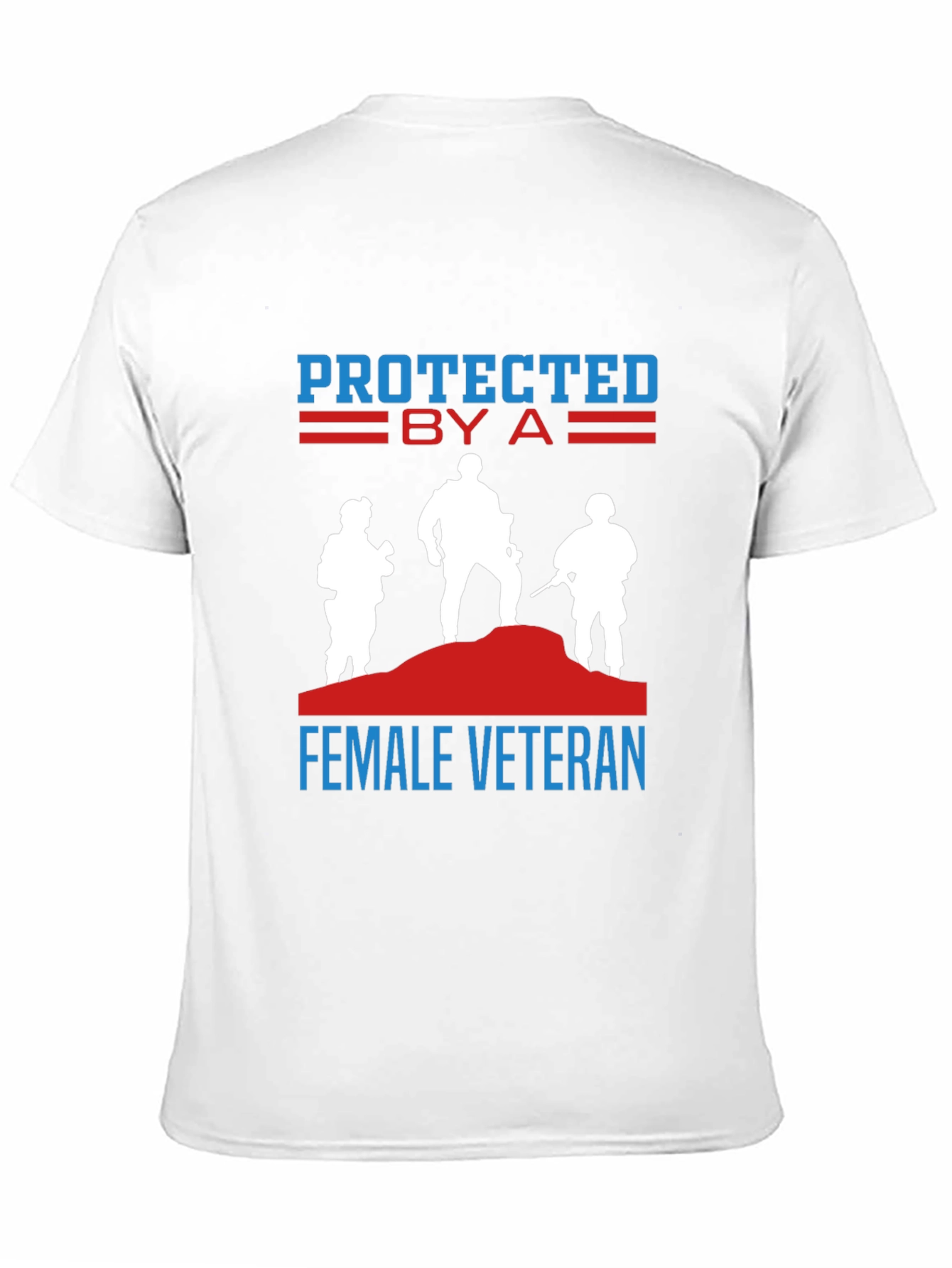 Black Protected by a Female Veteran T-Shirt view 11