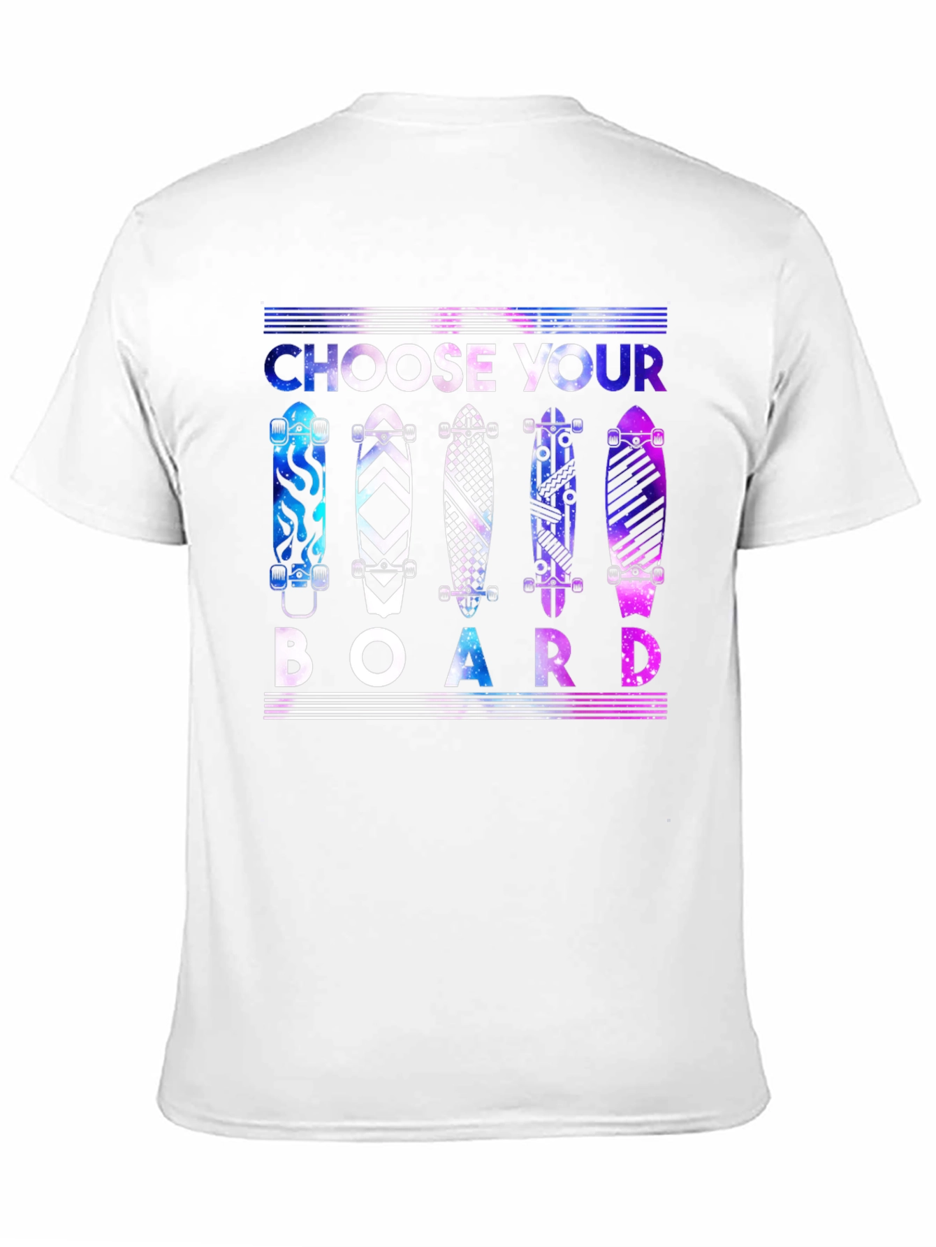 Black Choose Your Board T-Shirt - Skateboard Design view 11