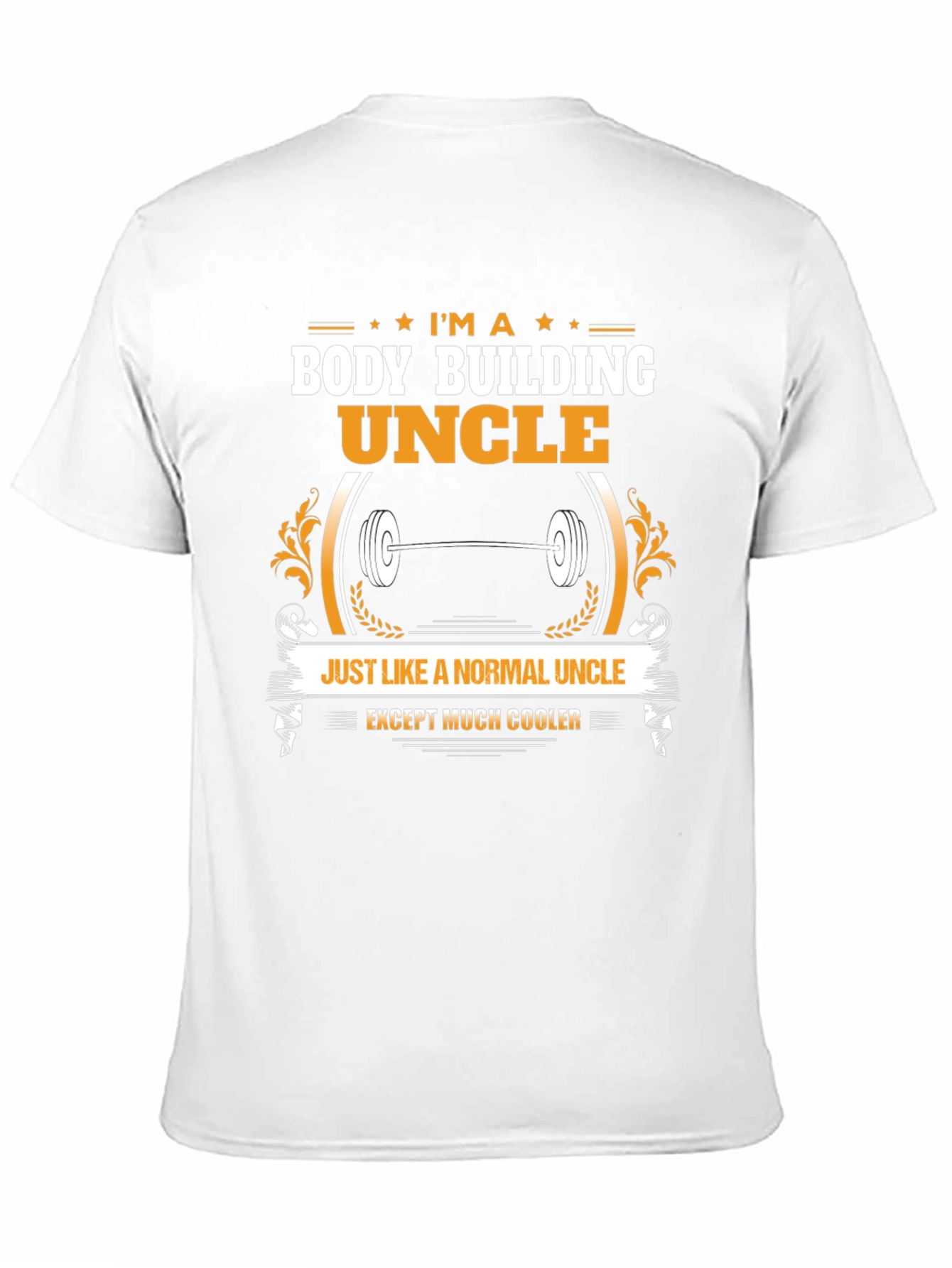 Black Body Building Uncle T-Shirt - Cooler Than Normal! view 11