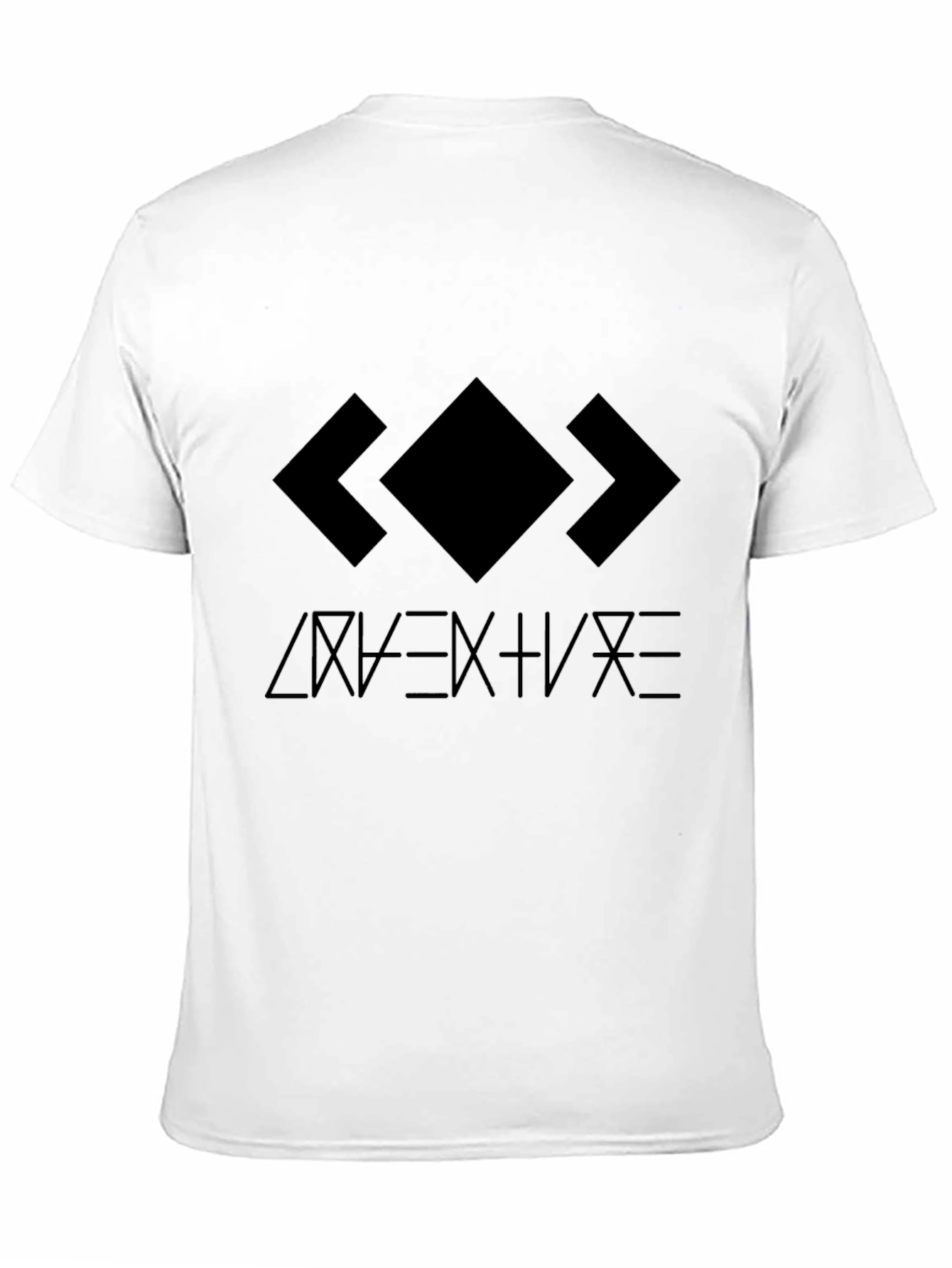 Black Geometric Graphic Black T-Shirt view 11