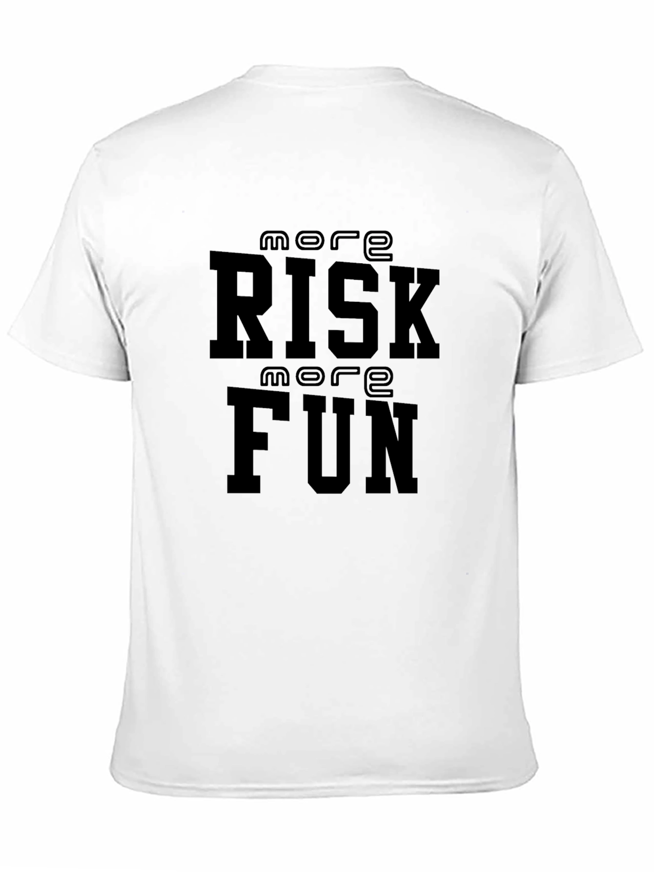 Black More Risk More Fun Black Graphic Tee view 11