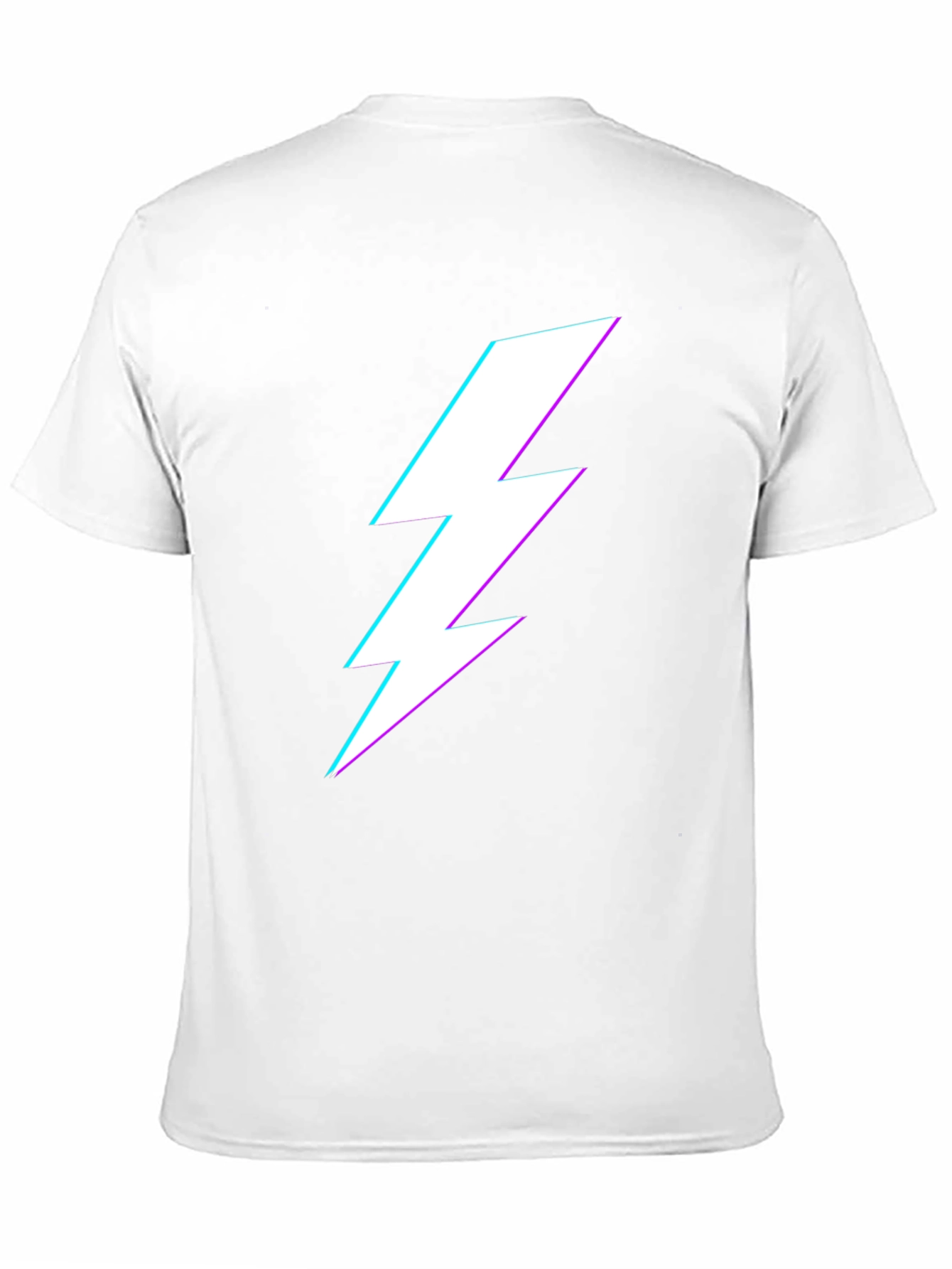 Black Black T-Shirt with Lightning Bolt Graphic view 11